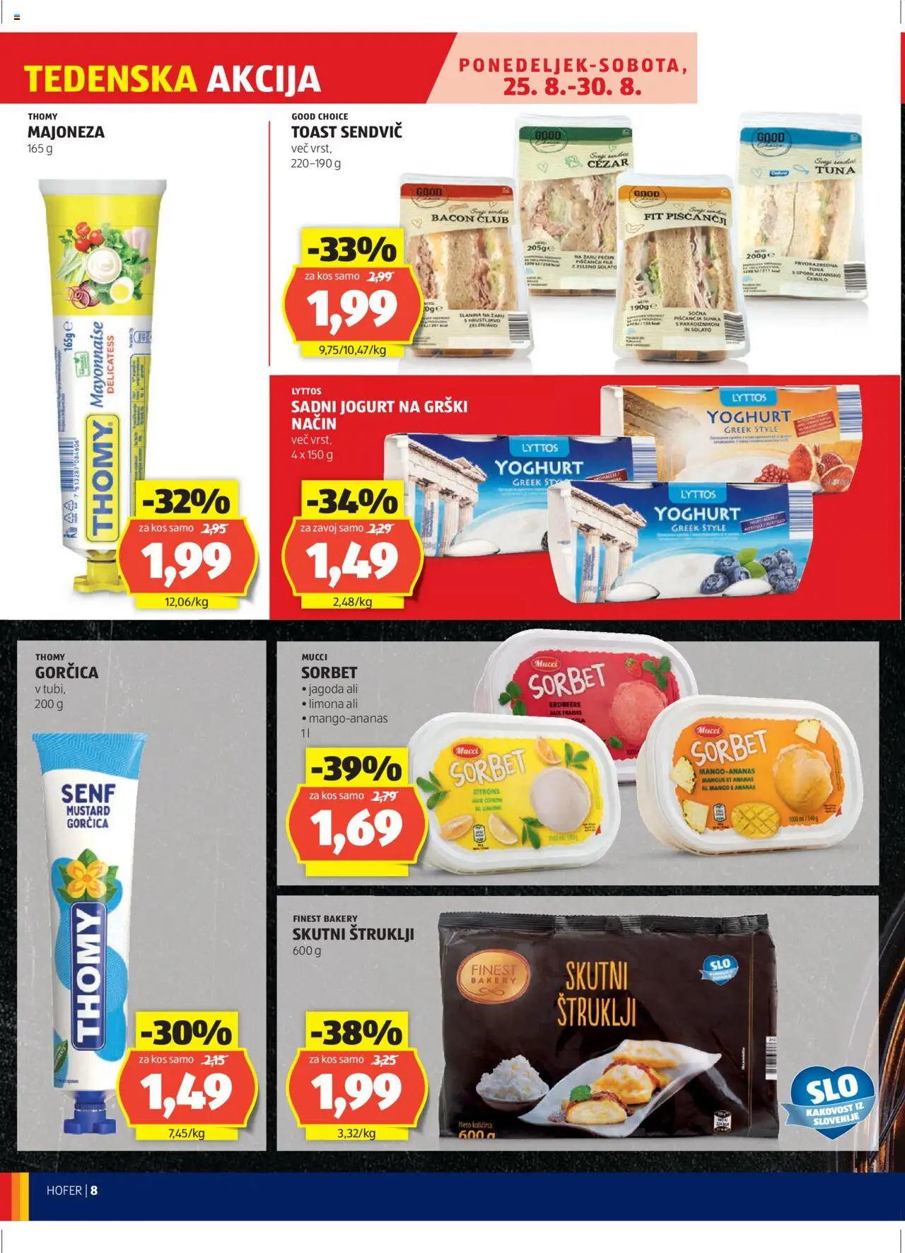 Hofer SI katalog | vrijedi od 21.08.2025 | Stranica: 8 | Proizvodi: Jogurt, Toast, Ananas, Majoneza
