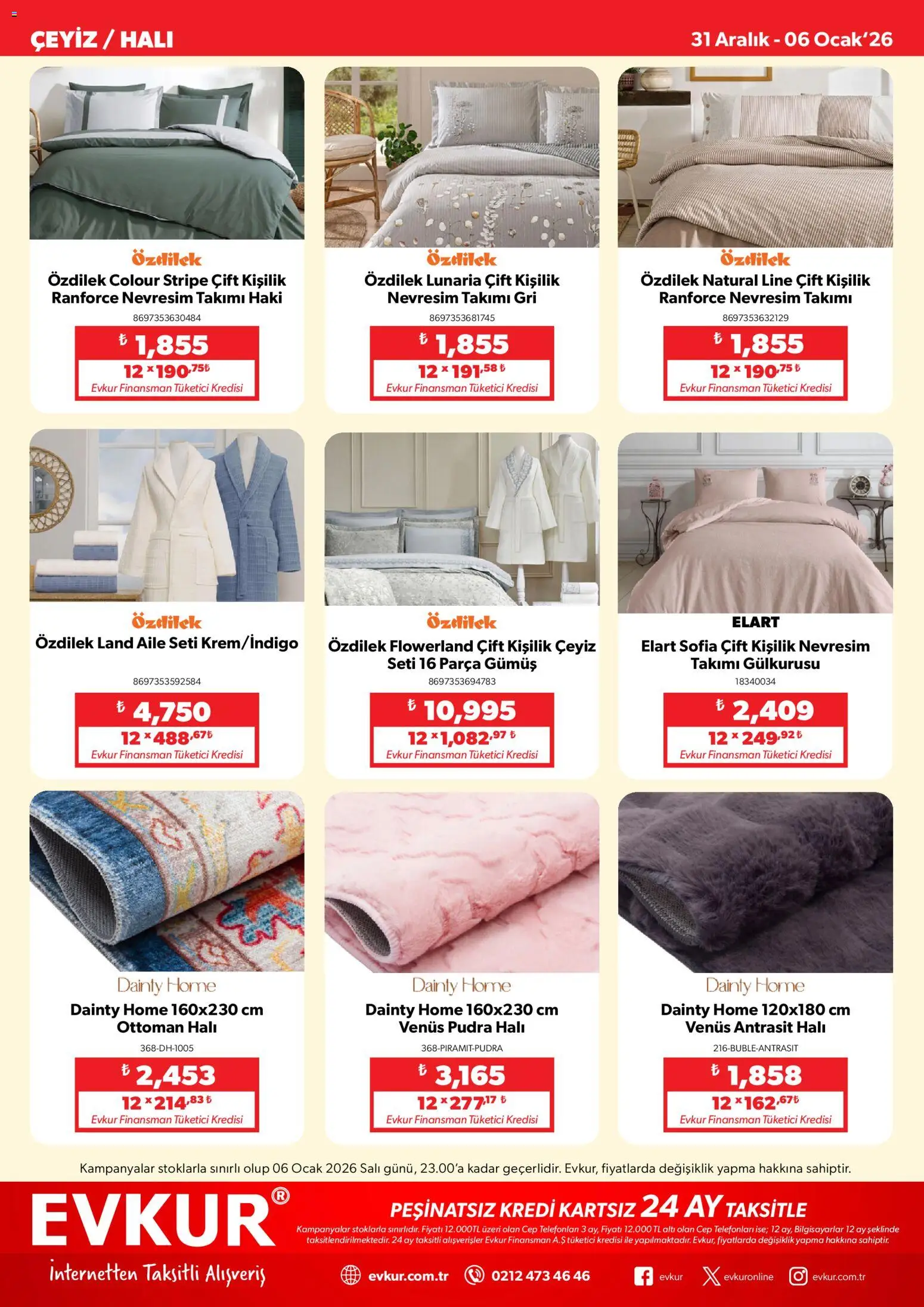 Evkur Katalog - 31.12.2025 tarihinden itibaren geçerlidir | Sayfa: 9