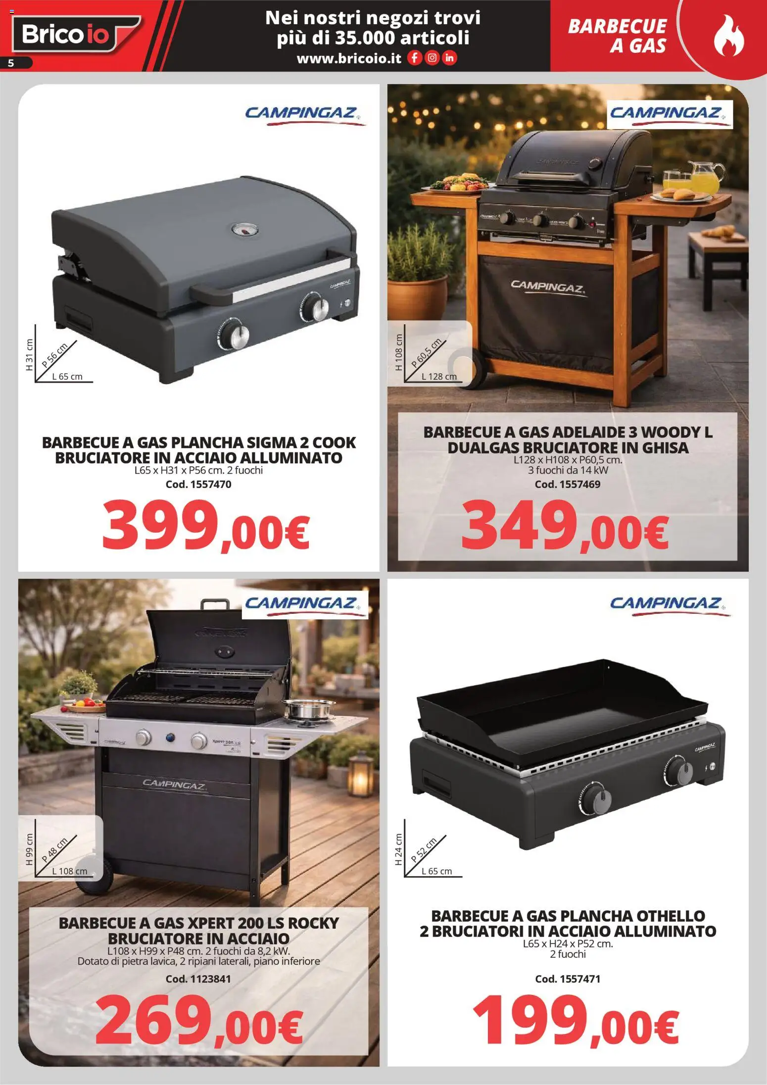 Volantino Brico io del 30.03.2026 | Pagina: 5 | Prodotti: Barbecue, Barbecue a gas