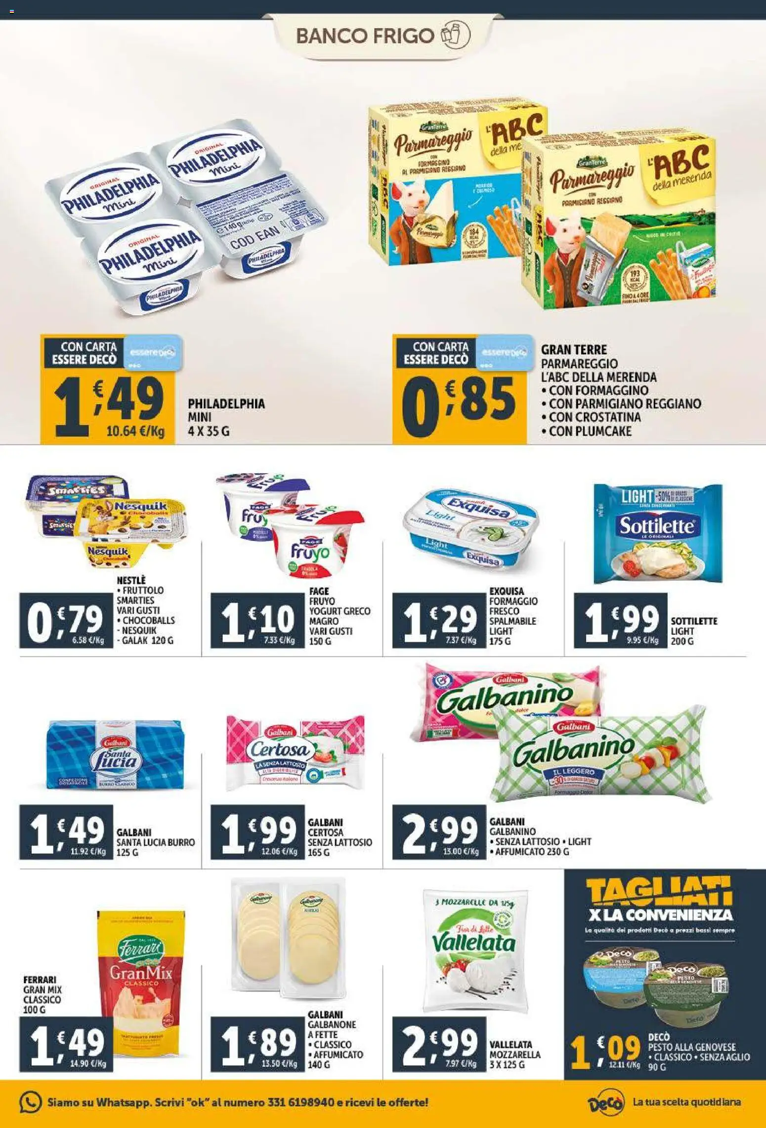 Volantino Decò del 09.01.2026 | Pagina: 7 | Prodotti: Formaggio, Aglio, Burro, Pesto