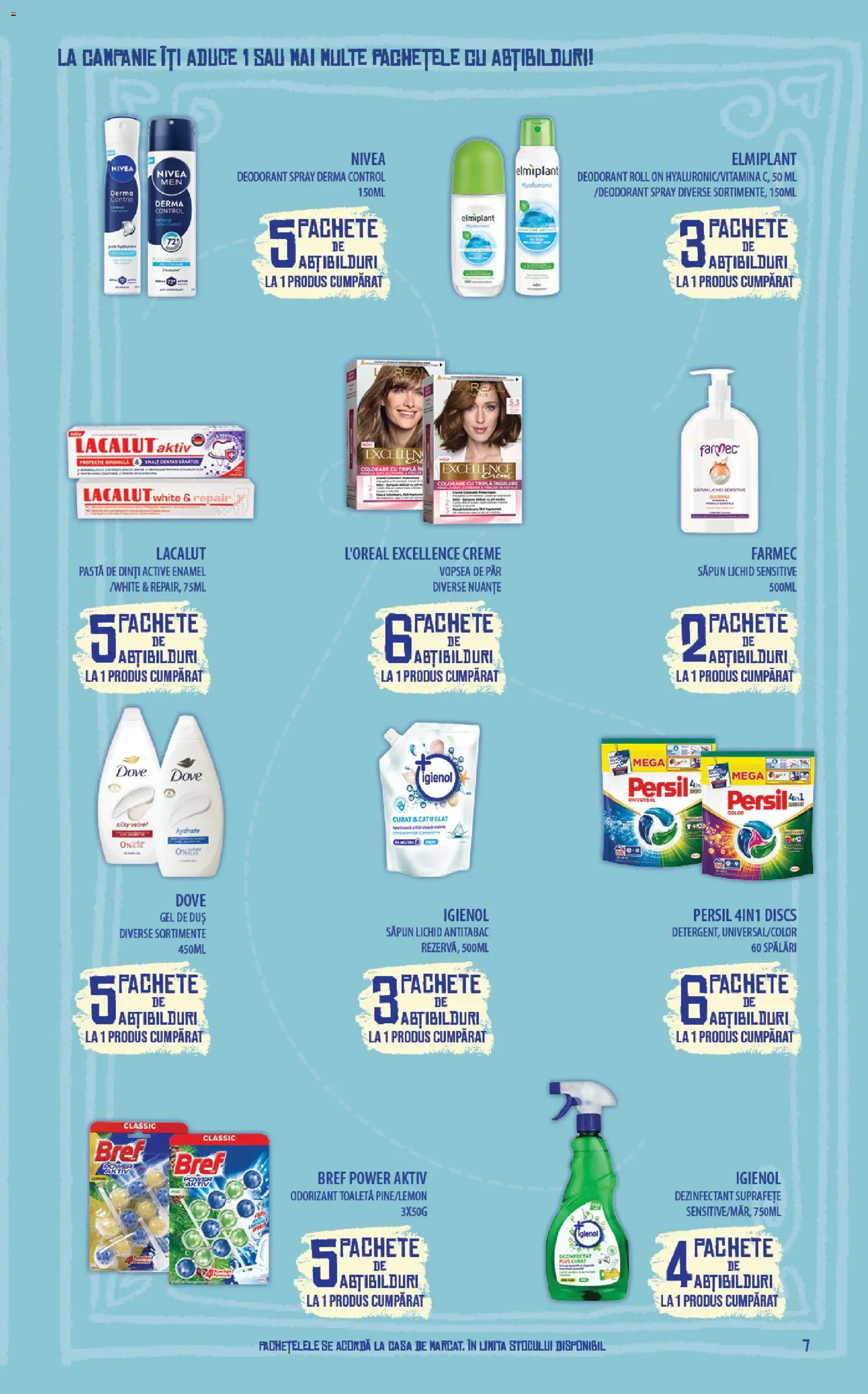 Noul catalog Mega Image – valabil de la 12.02.2026 | Pagină: 7 | Produse: Toaletă, Duș, Gel de duș, Săpun lichid