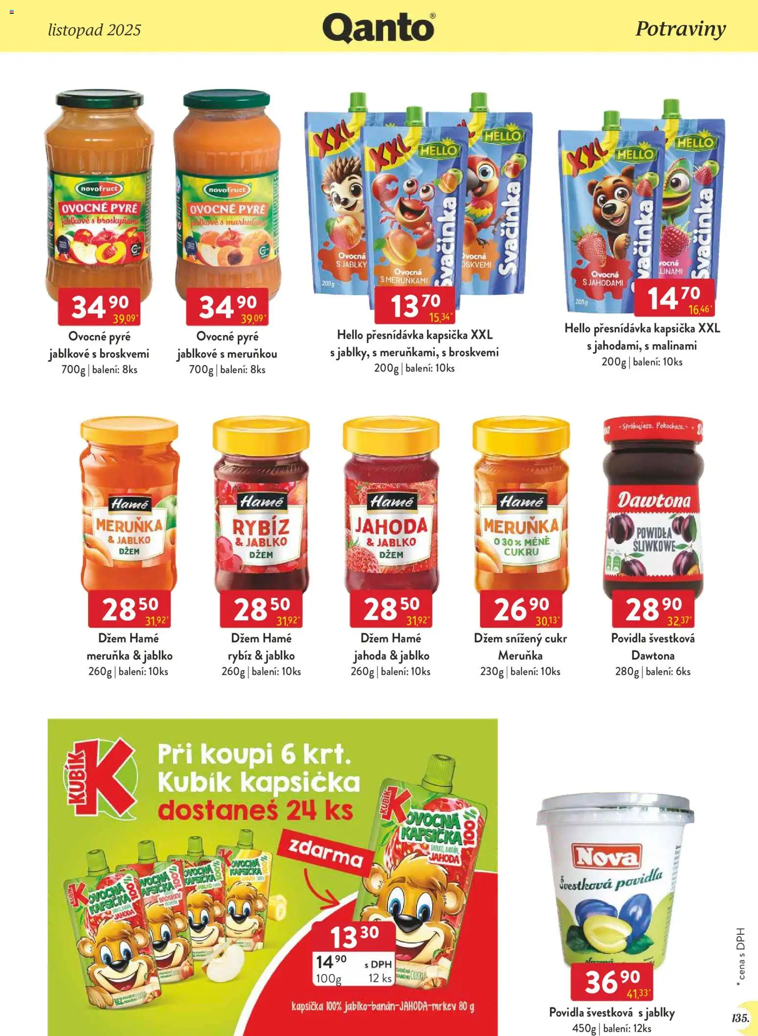 Astur & Qanto - Leták - Velkoobchod 11/2025 od 01.11.2025 | Strana: 135 | Produkty: Džem, Povidla, Ovocná kapsička, Cukr