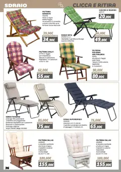 Anteprima del volantino Orizzonte Mobile catalogo valido a partire dal 16.01.2026 | Pagina: 36 | Prodotti: Sdraio, Dondolo, Cuscino, Poltrona