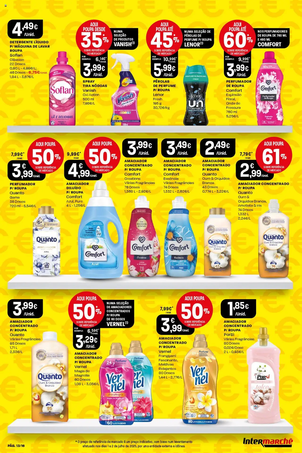 Intermarché folheto │ válido de 31.07.2025 | Página: 13 | Produtos: Máquina de lavar, Perfume, Base, Detergente
