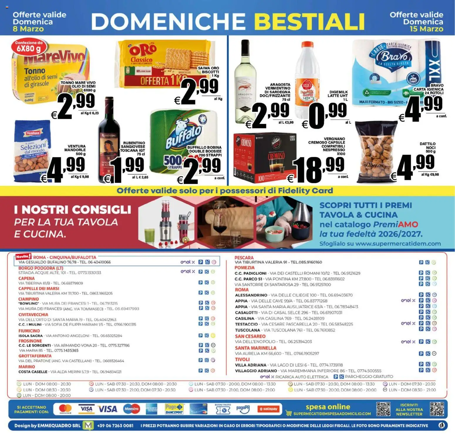 Volantino DEM del 06.03.2026 | Pagina: 20 | Prodotti: Carta igienica, Biscotti, Latte, Olio