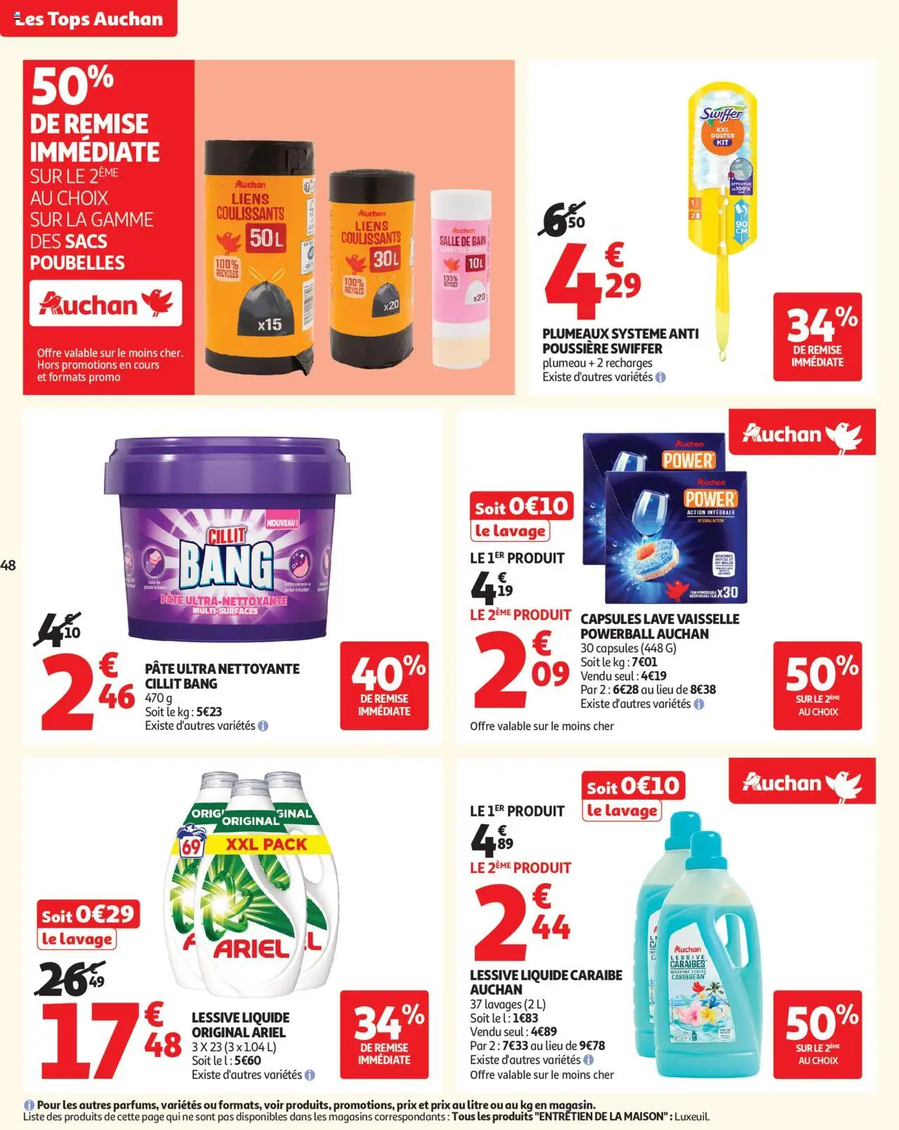 {H1} | Page: 48 | Produits: Ariel, Lessive Liquide, Lessive