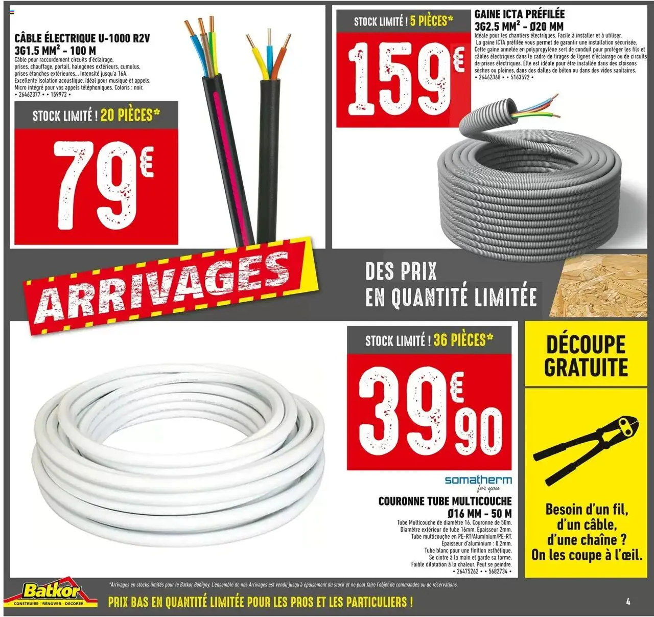  | Page: 4 | Produits: Câble, Prises, Cintre, Cadre