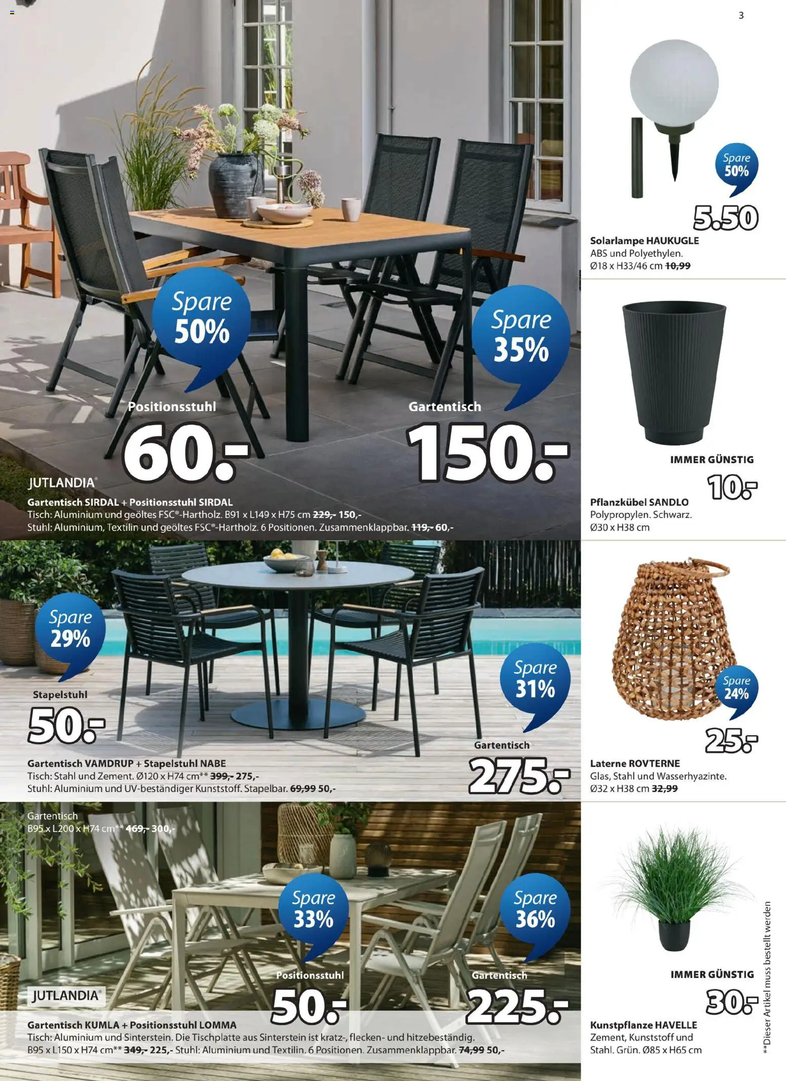 JYSK Prospekt aktuell gültig ab 28.04.2026 | Seite: 3 | Produkte: Tisch, Stuhl