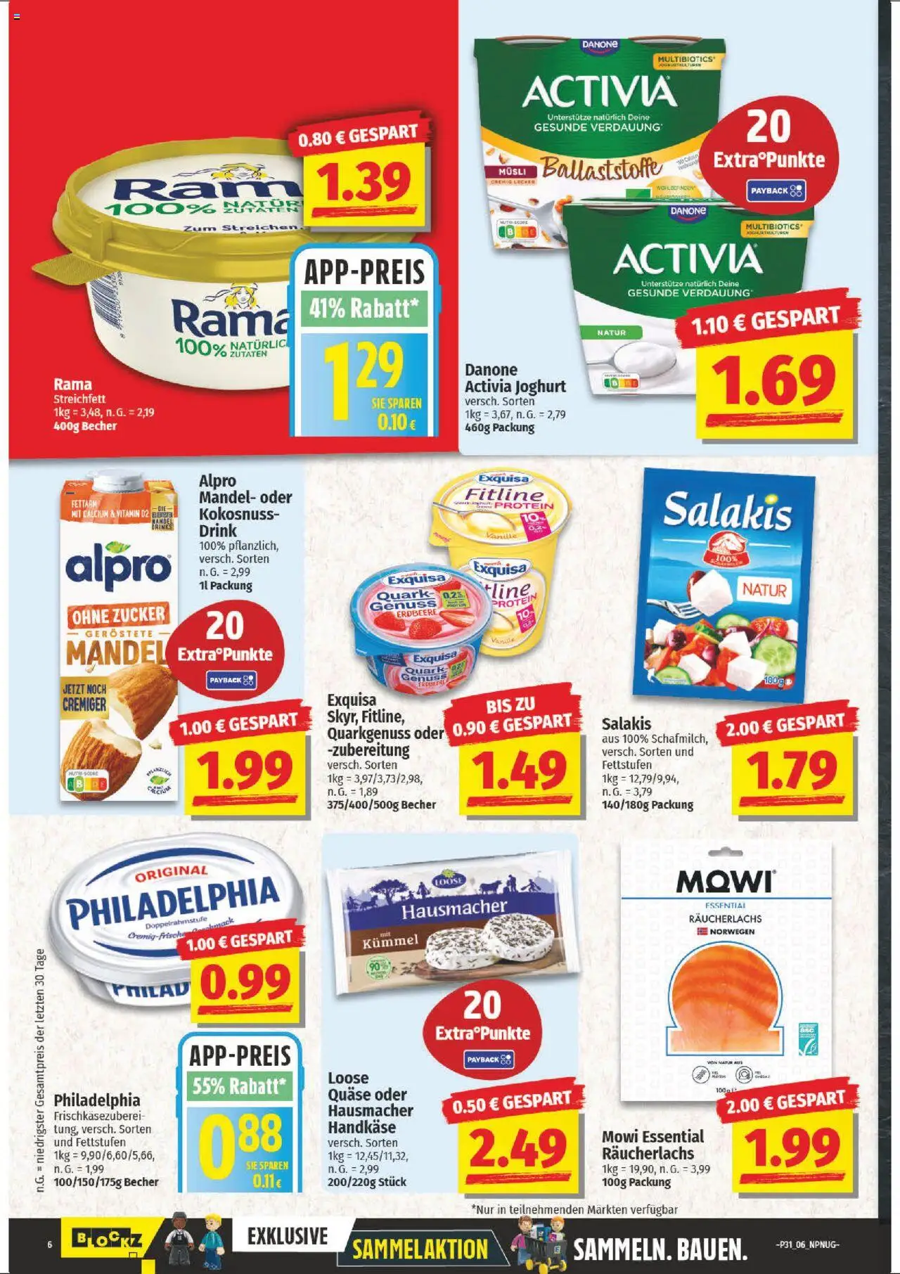 NP Discount Prospekt 	 - gültig ab dem 28.07.2025 | Seite: 6 | Produkte: Activia, Quark, Alpro, Zucker