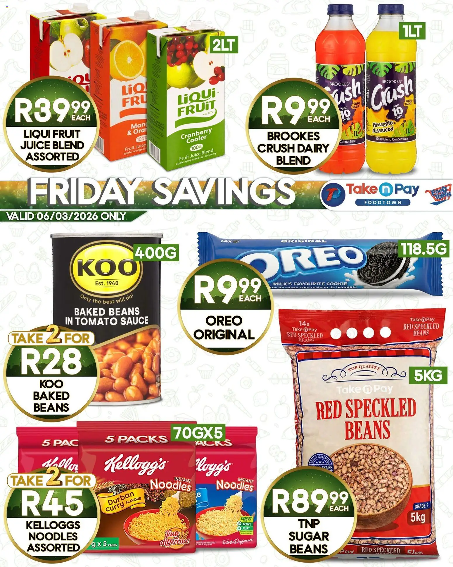 New Take n Pay catalogue – valid from 06.03.2026 | Page: 2 | Products: Pineapple, Fruit, Sauce, Sugar