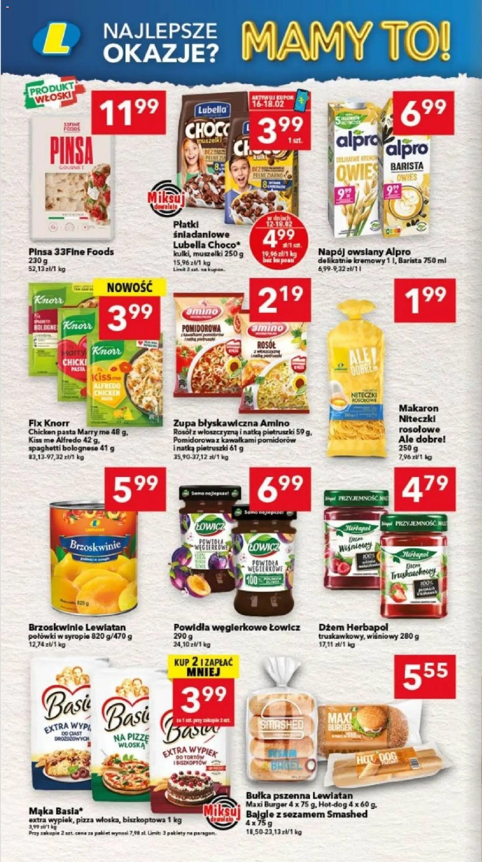 Lewiatan gazetka - Gdańsk od 12.02.2026 | Strona: 8 | Produkty: Powidła, Pizza, Makaron, Bułka pszenna