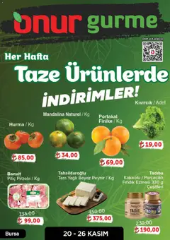 20.11.2025 tarihinden itibaren geçerli olan Onur Market kataloğu önizlemesi