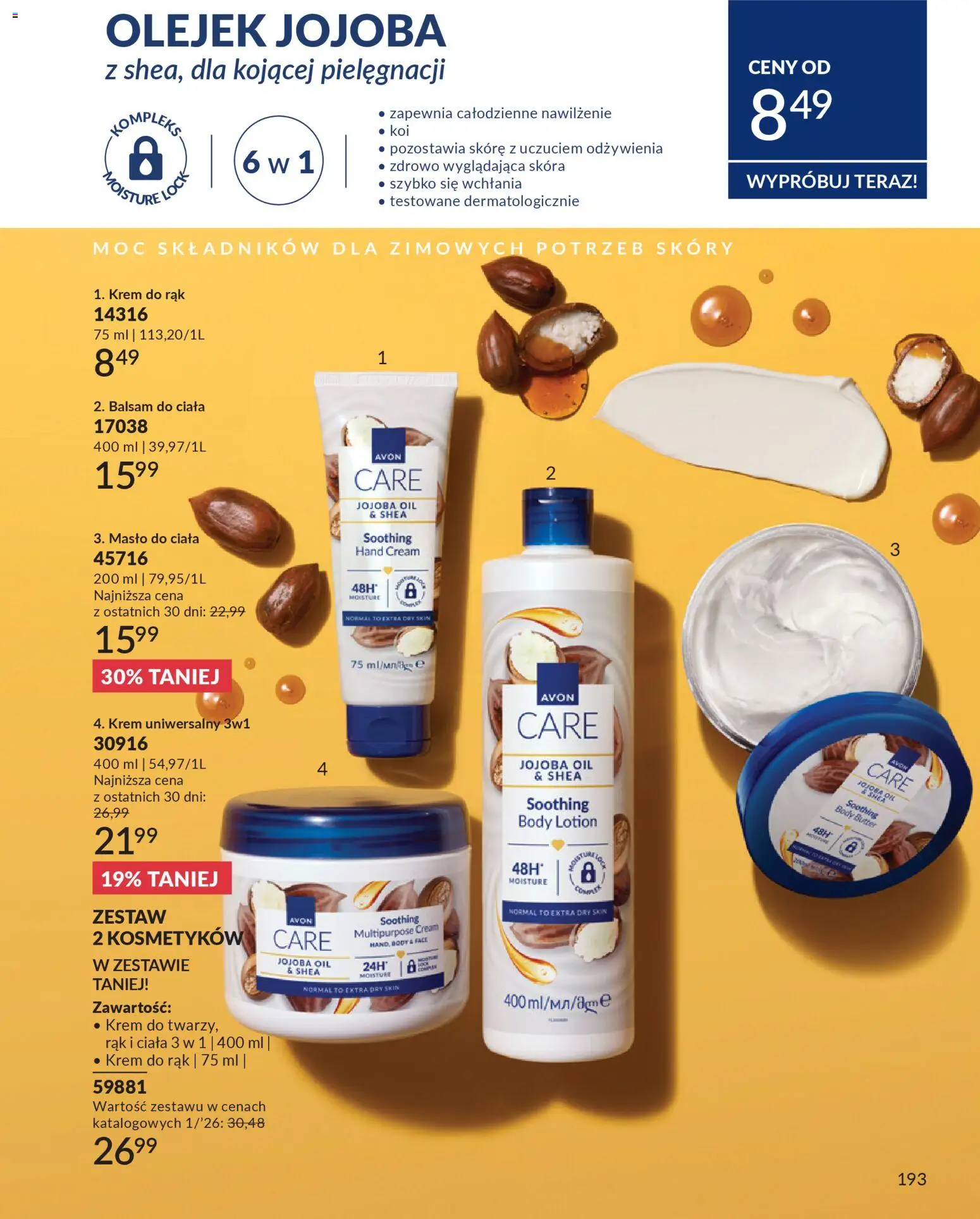 Avon Katalog 1 2026 od 01.01.2026 | Strona: 192 | Produkty: Masło, Body, Krem do rąk, Krem