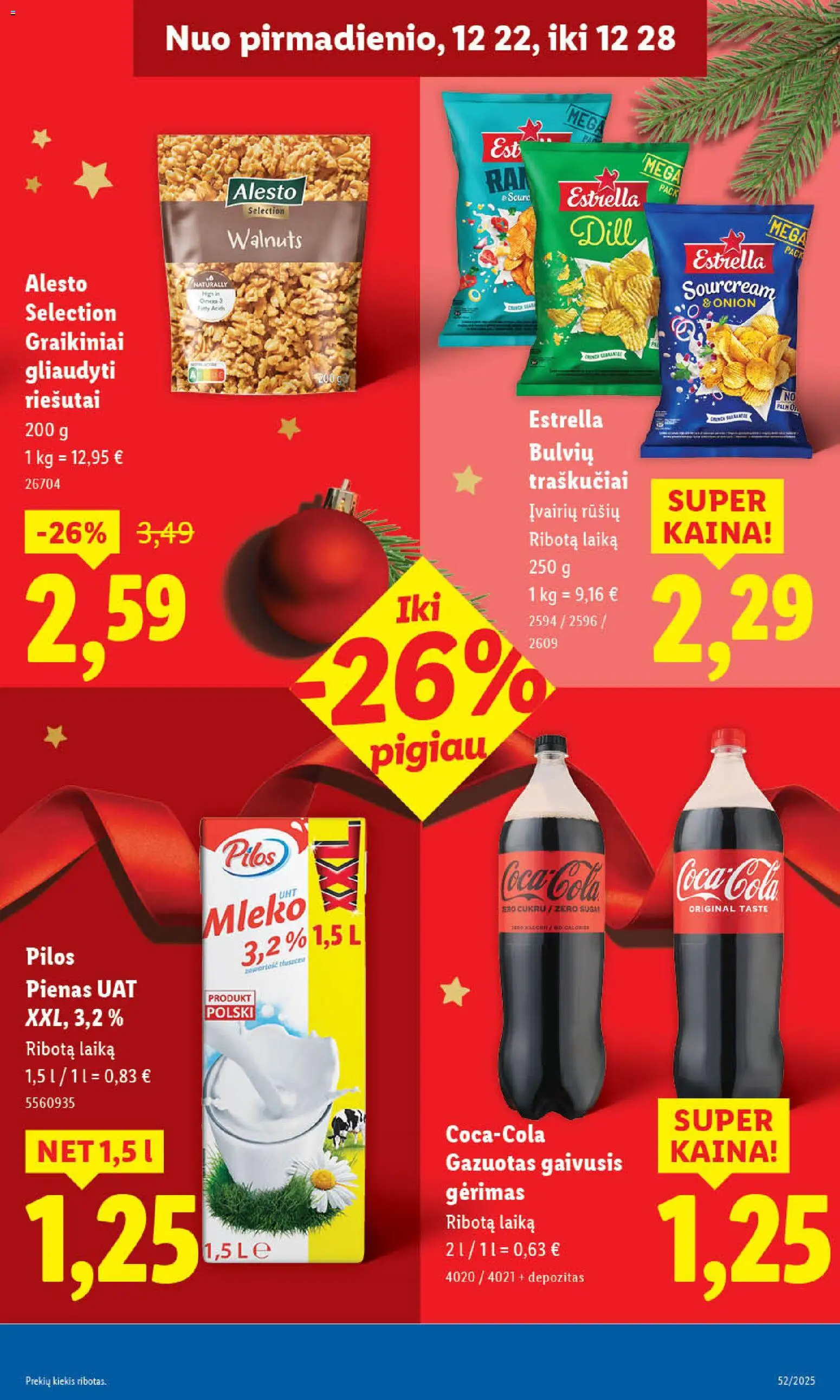 LIDL akcijos nuo 26.12.2025 | Puslapis: 23 | Prekių: Riešutai, Pienas, Traškučiai