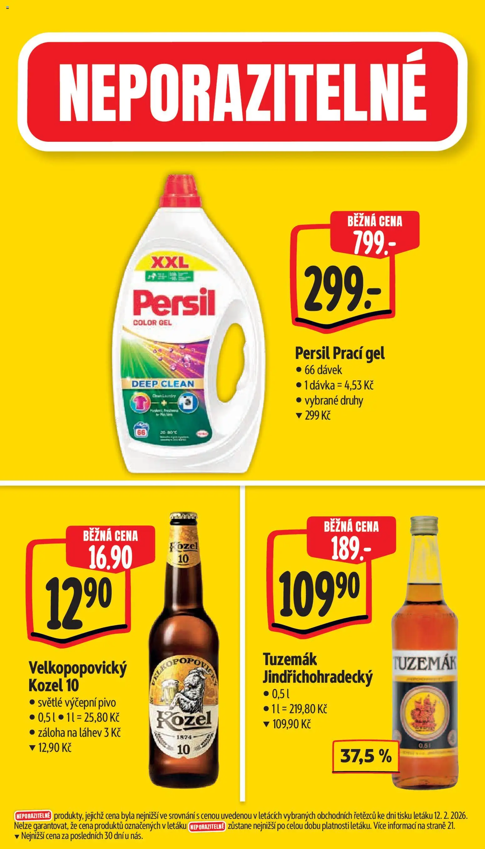 Albert leták - Supermarket od 18.02.2026 | Strana: 5 | Produkty: Pivo, Kozel, Tuzemák, Láhev