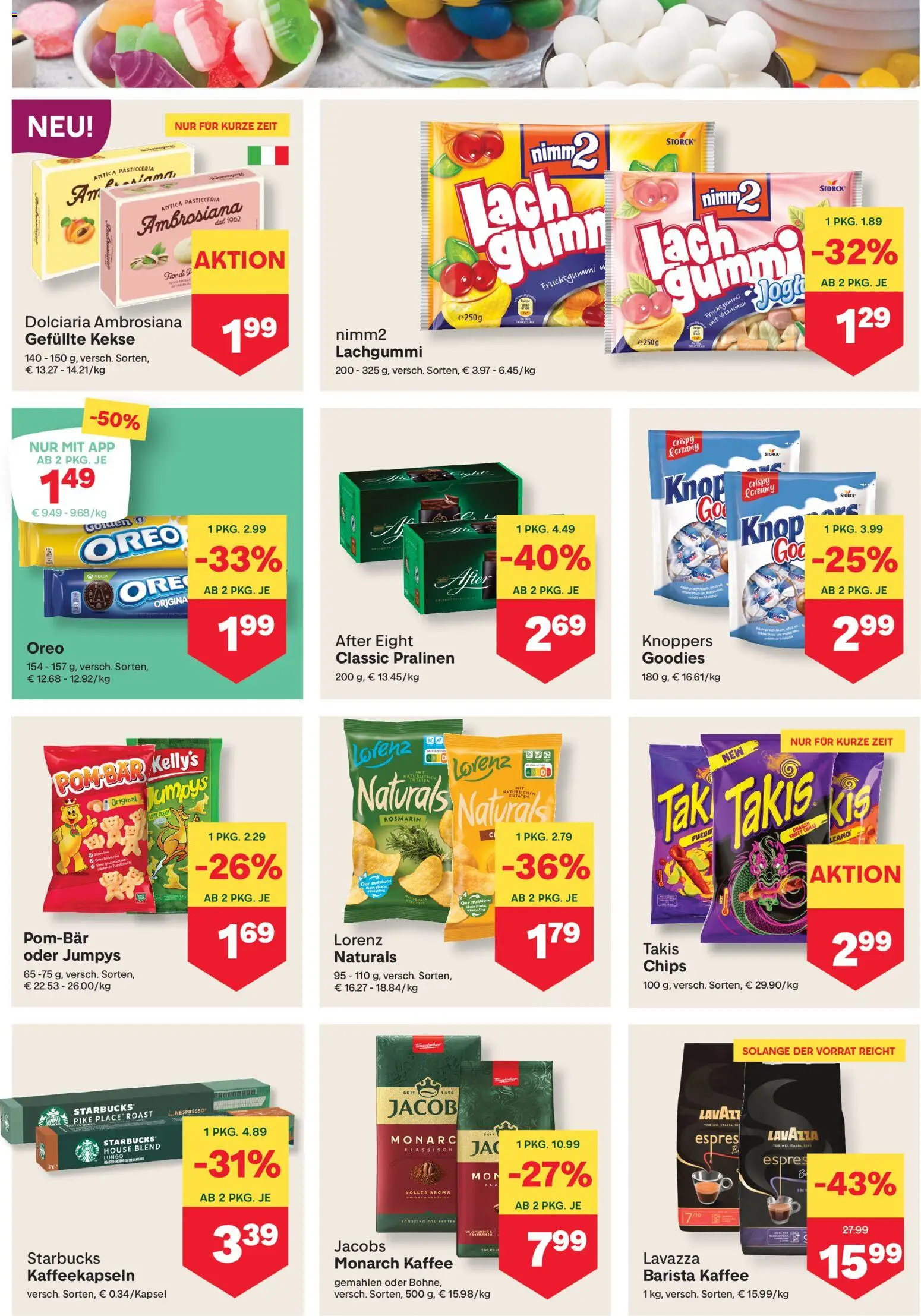 MPREIS Lenzing gültig ab 06.03.2026 | Seite: 8 | Produkte: Chips, Kekse, Kaffee