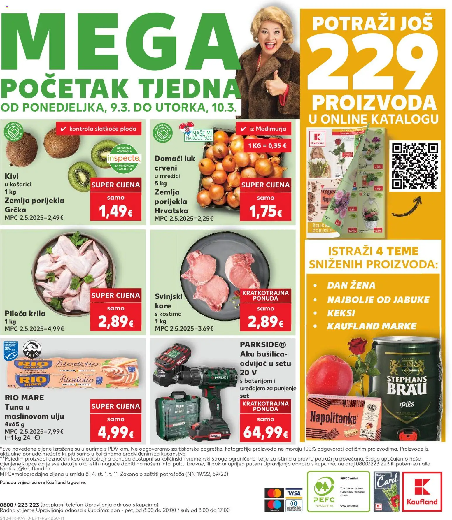 Kaufland katalog | vrijedi od 04.03.2026 | Stranica: 40 | Proizvodi: Pileća krila, Rio Mare, Tuna, Bušilica