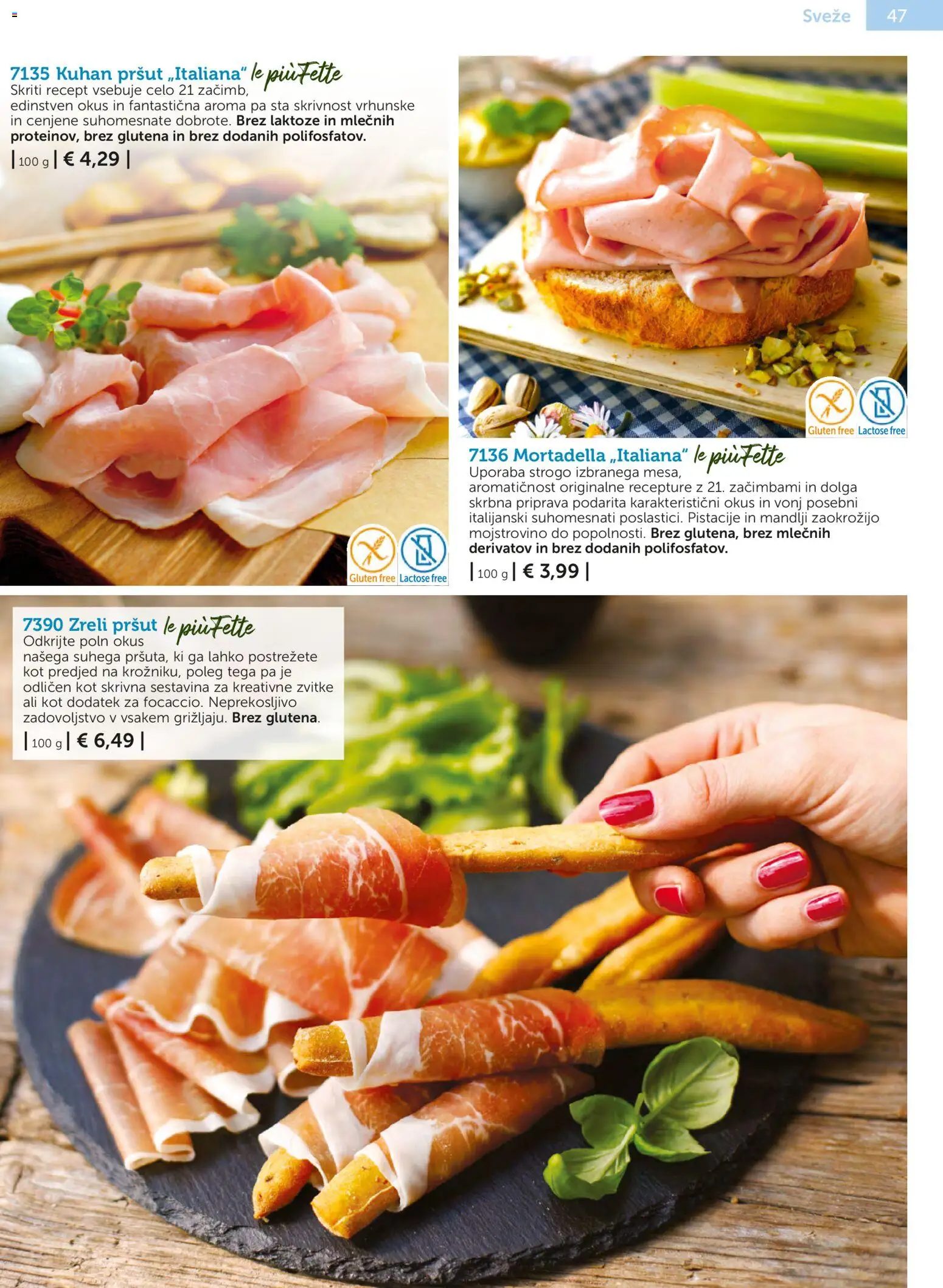 Novi Bofrost katalog ponudbe – veljaven od 04.03.2026 | Stran: 47 | Izdelki: Pršut, Mandlji, Pistacije