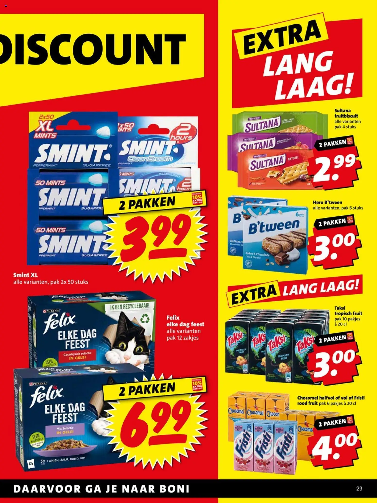 {H1} | Pagina: 23 | Producten: Chocolade, Fruit, Kip, Appel