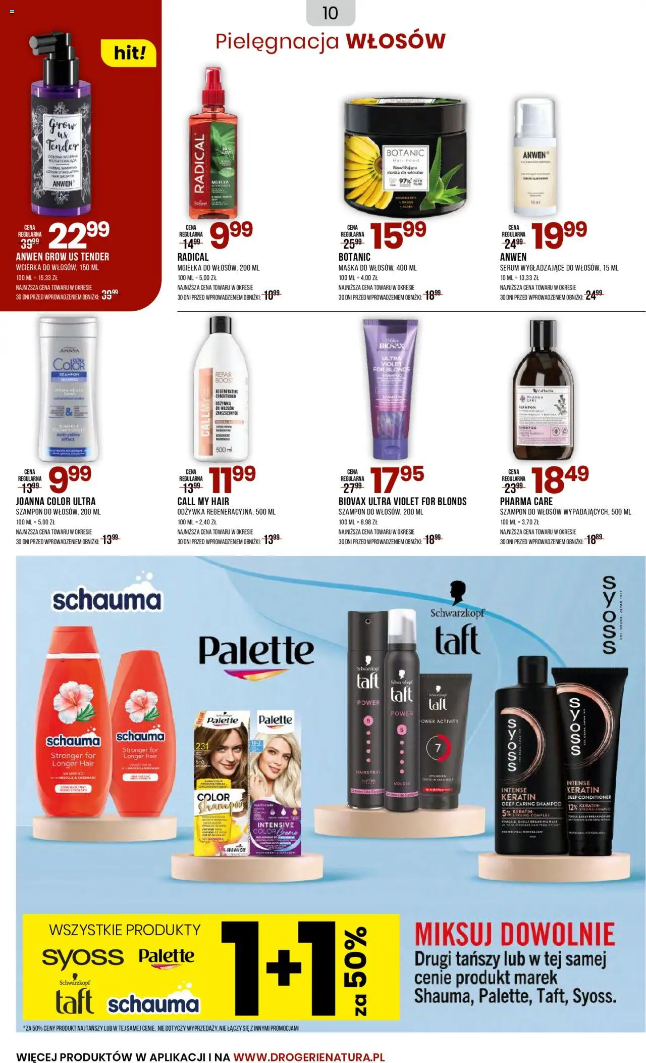 Drogerie Natura Gazetka od 04.08.2025 | Strona: 10 | Produkty: Szampon, Odżywka, Maska do włosów, Maska
