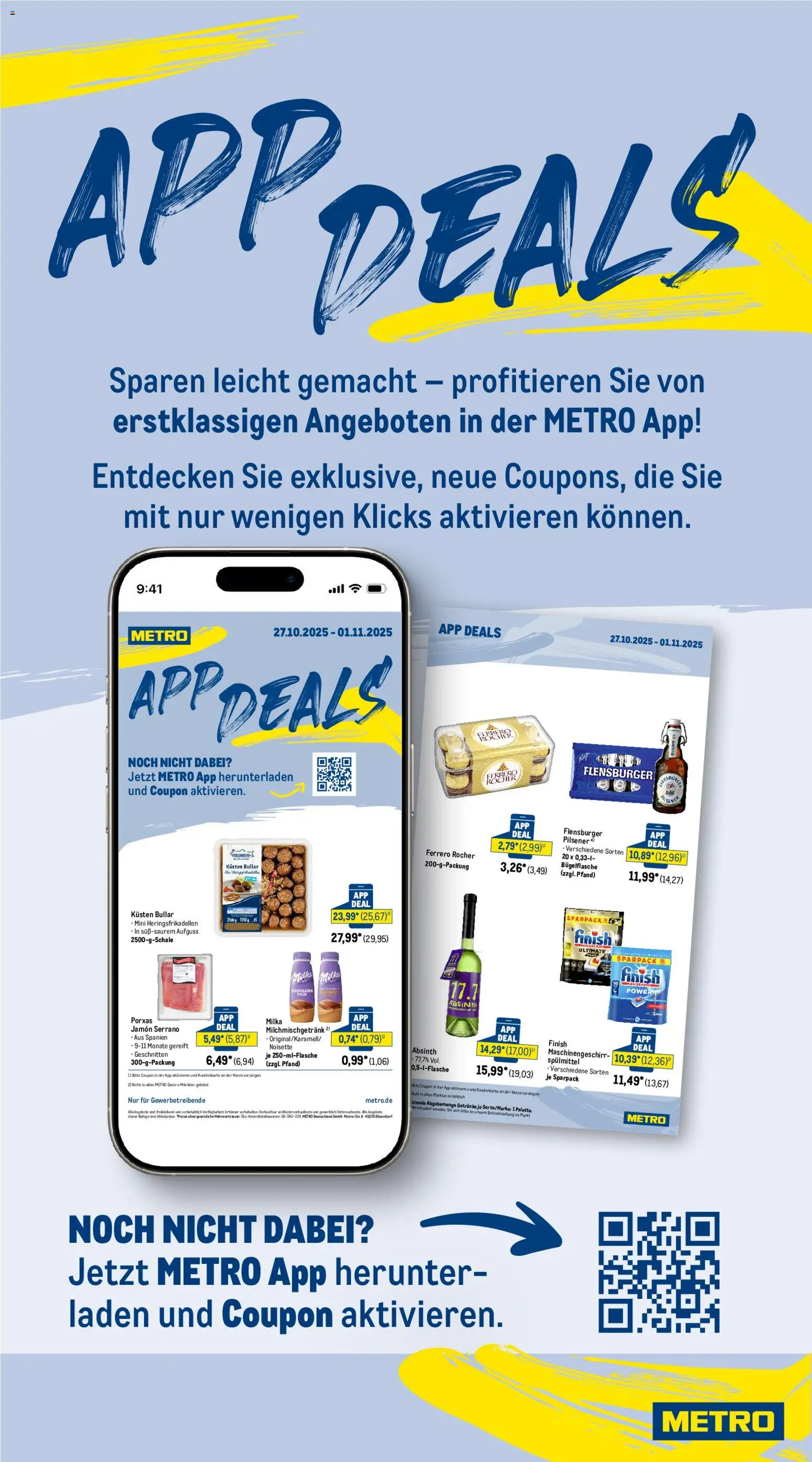 Metro Wochen-Angebote Gastro – gültig ab 27.10.2025 | Seite: 21 | Produkte: Ferrero rocher, Finish, Milka, Flensburger
