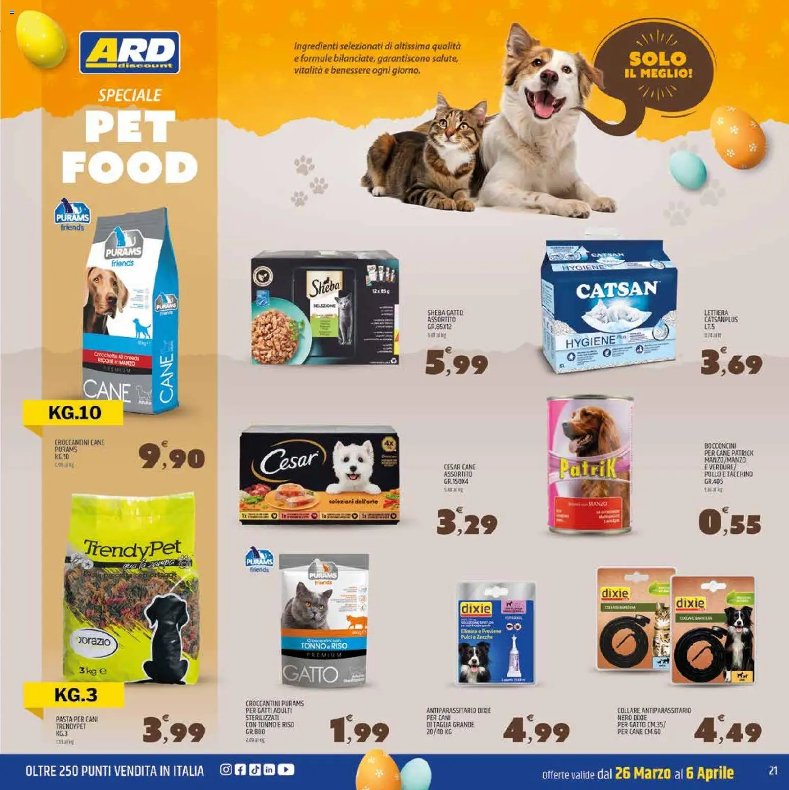 Volantino ARD Discount del 24.03.2026 | Pagina: 21 | Prodotti: Pollo, Riso, Pasta, Crocchette