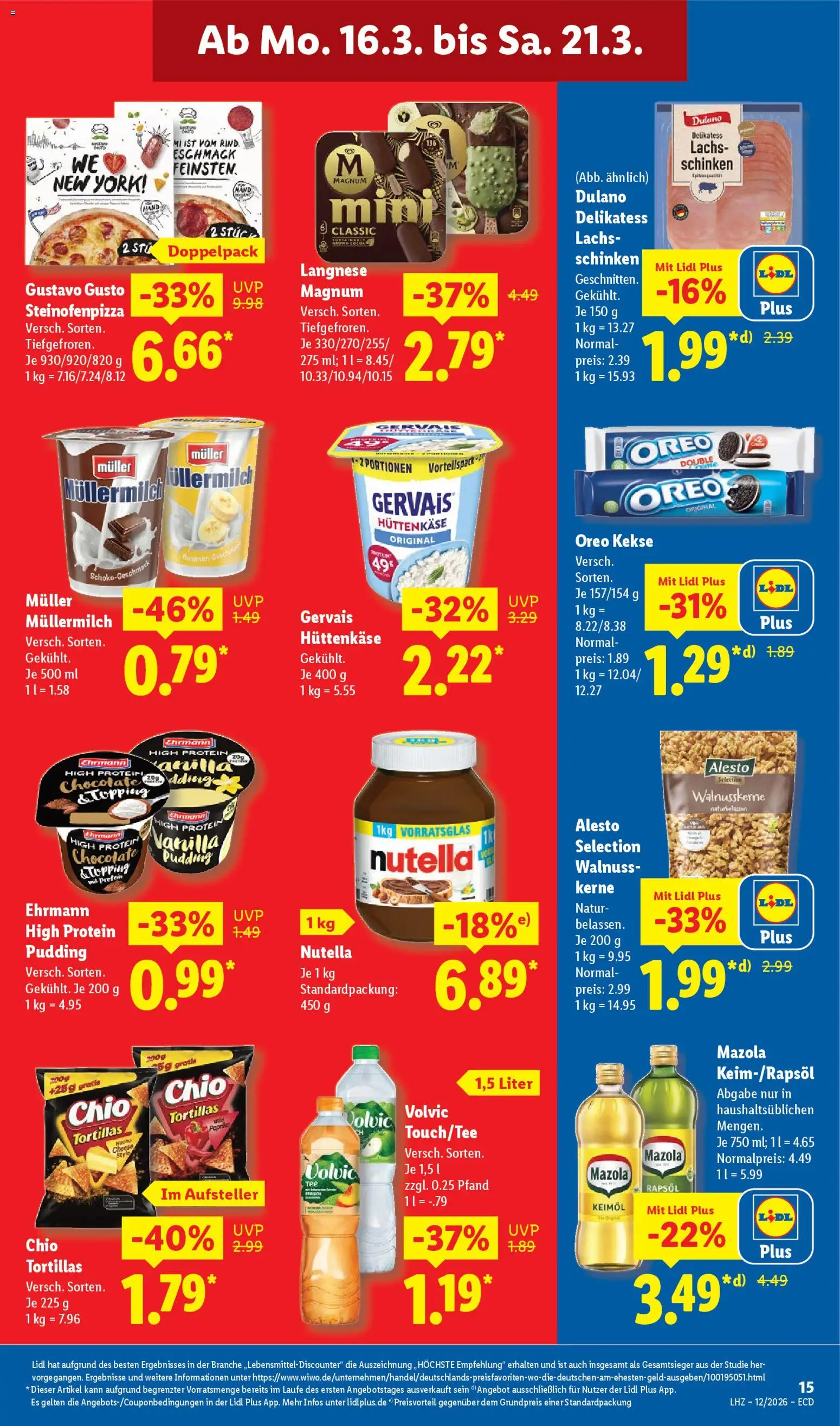 Lidl Prospekt – gültig ab 16.03.2026 | Seite: 29 | Produkte: Gustavo gusto, Pudding, Chio tortillas, Kekse