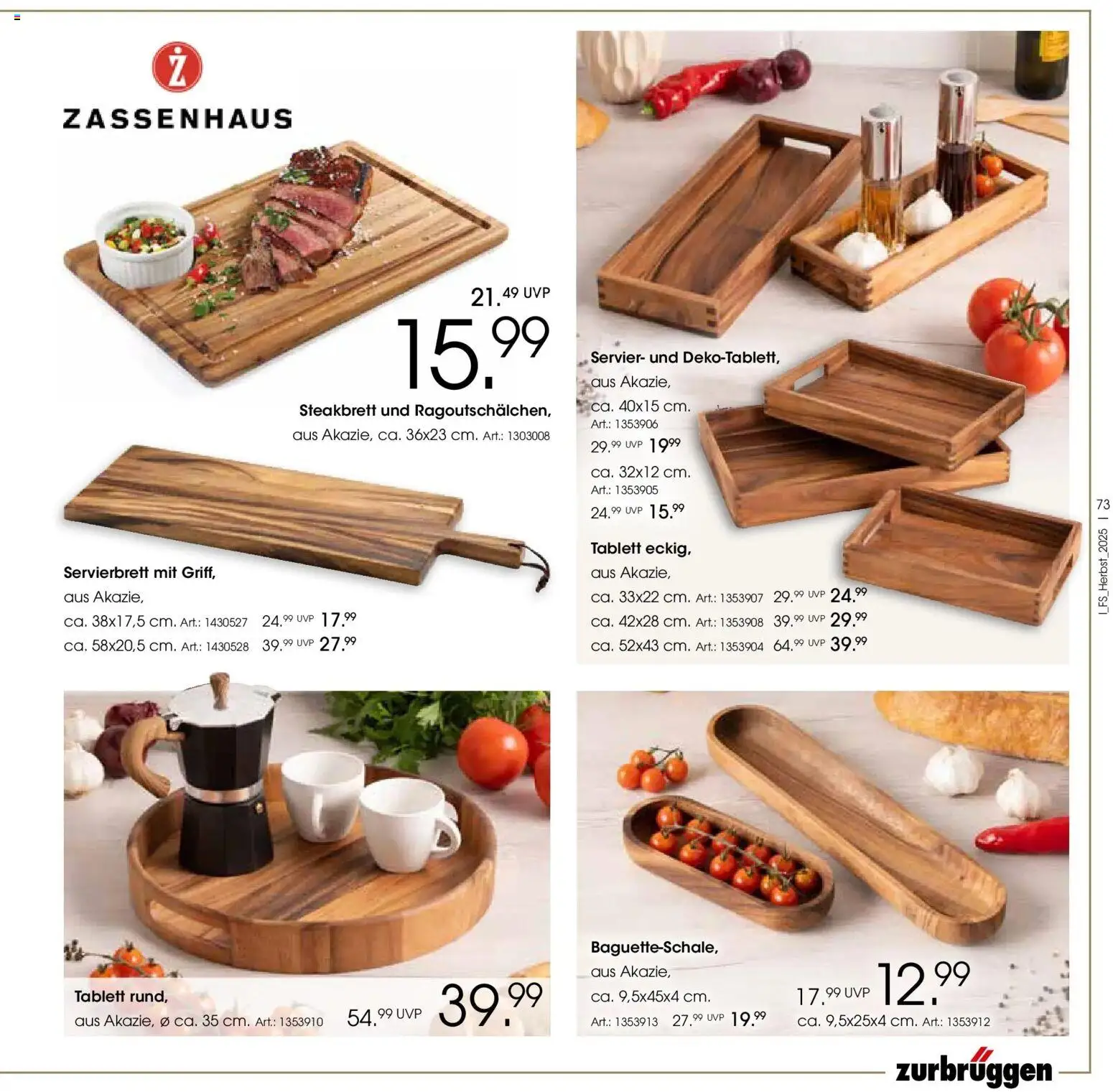 Zurbrüggen - Zurbrüggen: Raum für neue Lieblingsstücke – gültig ab 19.10.2025 | Seite: 73