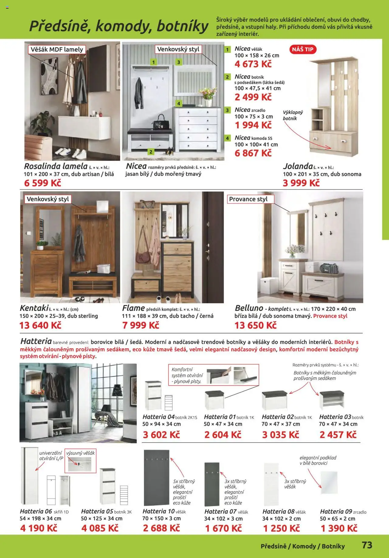 ORFA nábytek katalog 2025-2026 od 01.10.2025 | Strana: 73 | Produkty: Komody, Komoda, Botník, Skříň