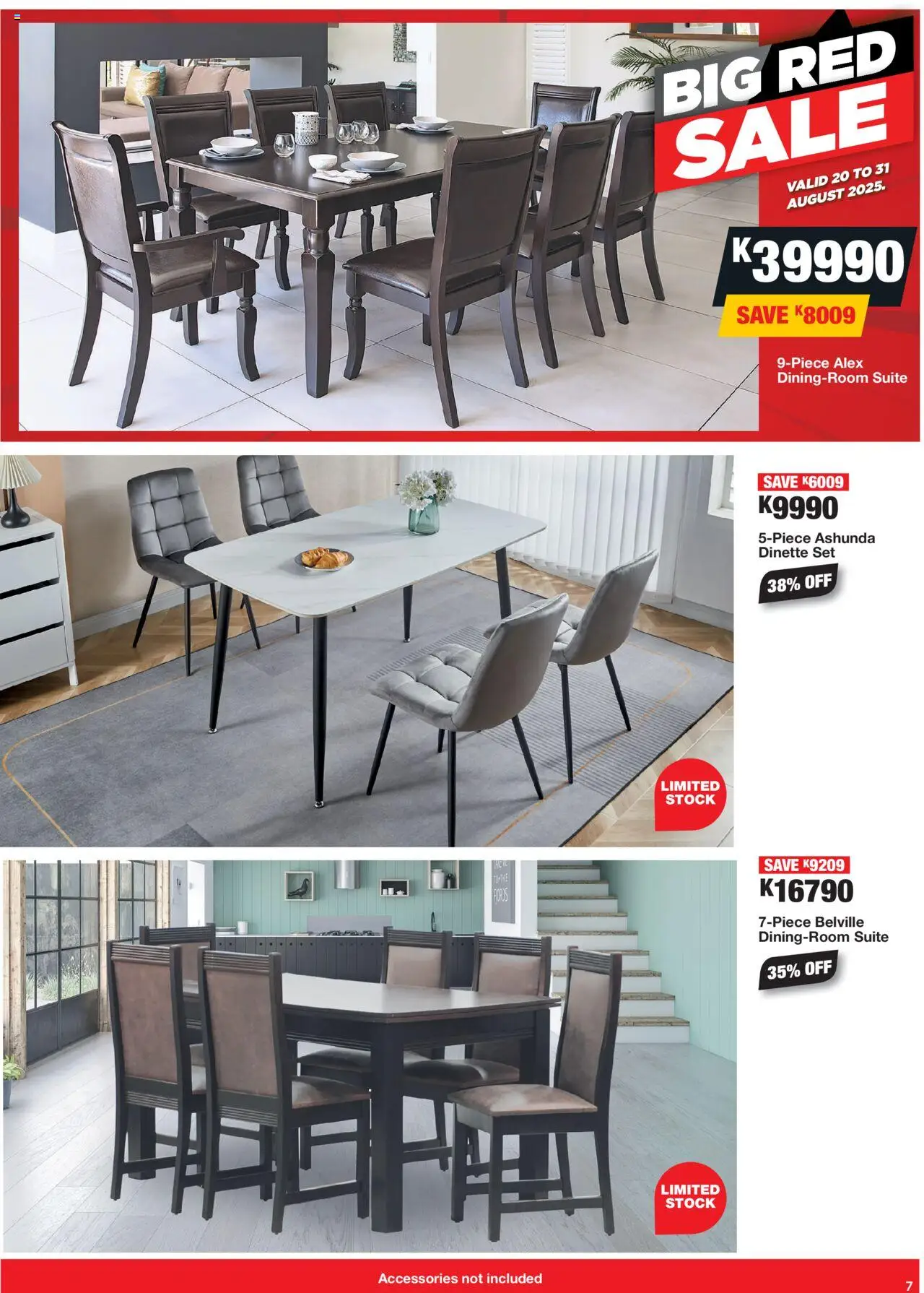 OK Furniture - Zambia Specials │ valid from 20.08.2025 | Page: 7 | Products: Dinette set, Stock