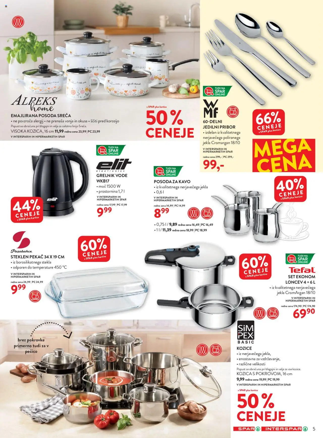 Novi Spar katalog ponudbe – veljaven od 10.09.2025 | Stran: 5 | Izdelki: Pribor, Huile d'olive vierge, Kozice, Grelnik vode