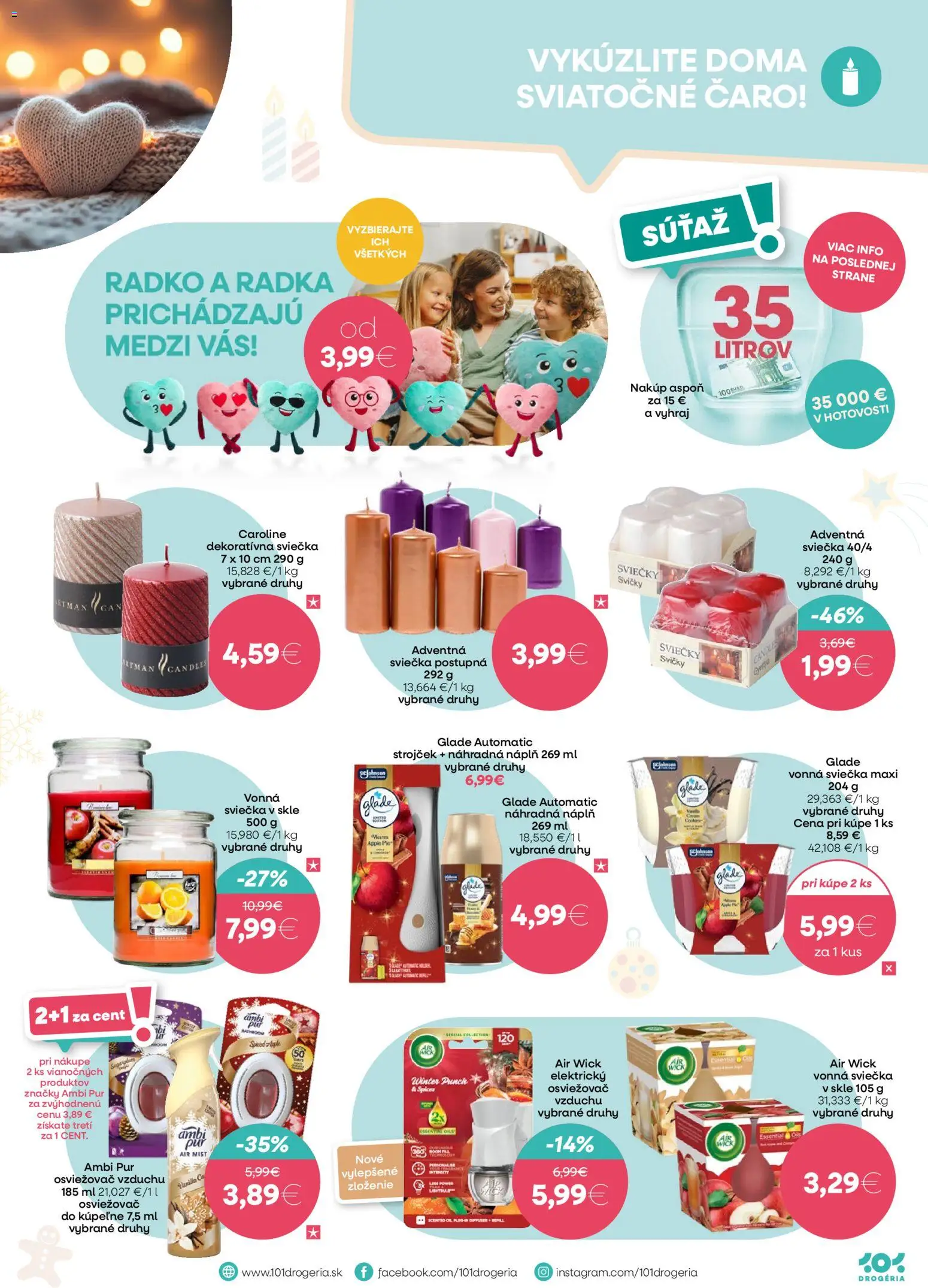 Nové 101 drogerie akcie – leták je platný od 19.11.2025 | Strana: 3 | Produkty: Osviežovač vzduchu, Strojček, Apple