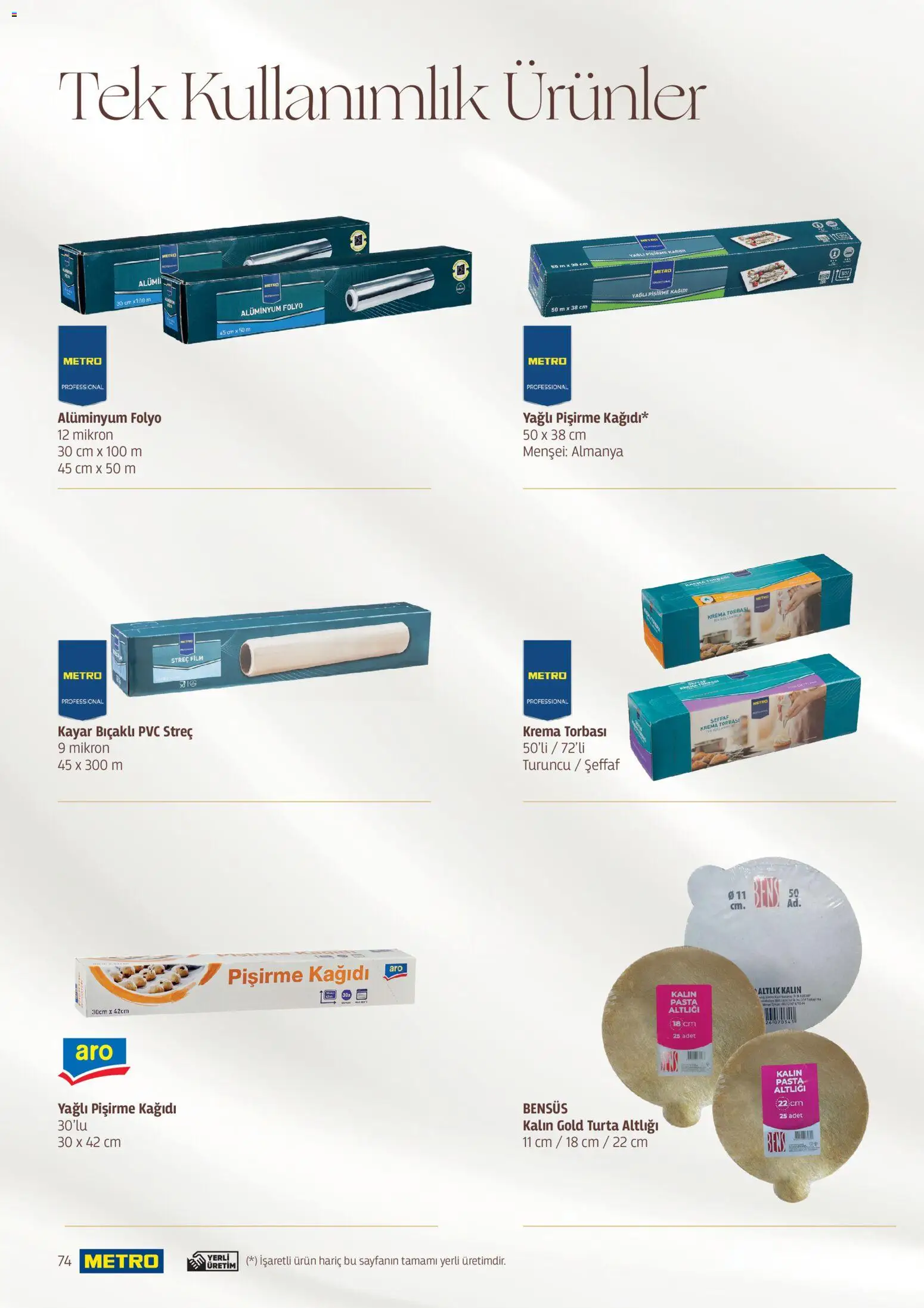 Metro - Pastacılık Kataloğu - 06.04.2026 tarihinden itibaren geçerlidir | Sayfa: 74 | Ürünler: Krema