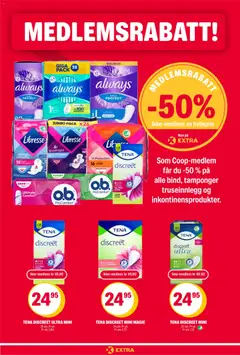 Forhåndsvisning av Coop Extra kundeavis gyldig fra 08.12.2025 | Side: 27 | Produkter: Truseinnlegg, Pantalon en cuir
