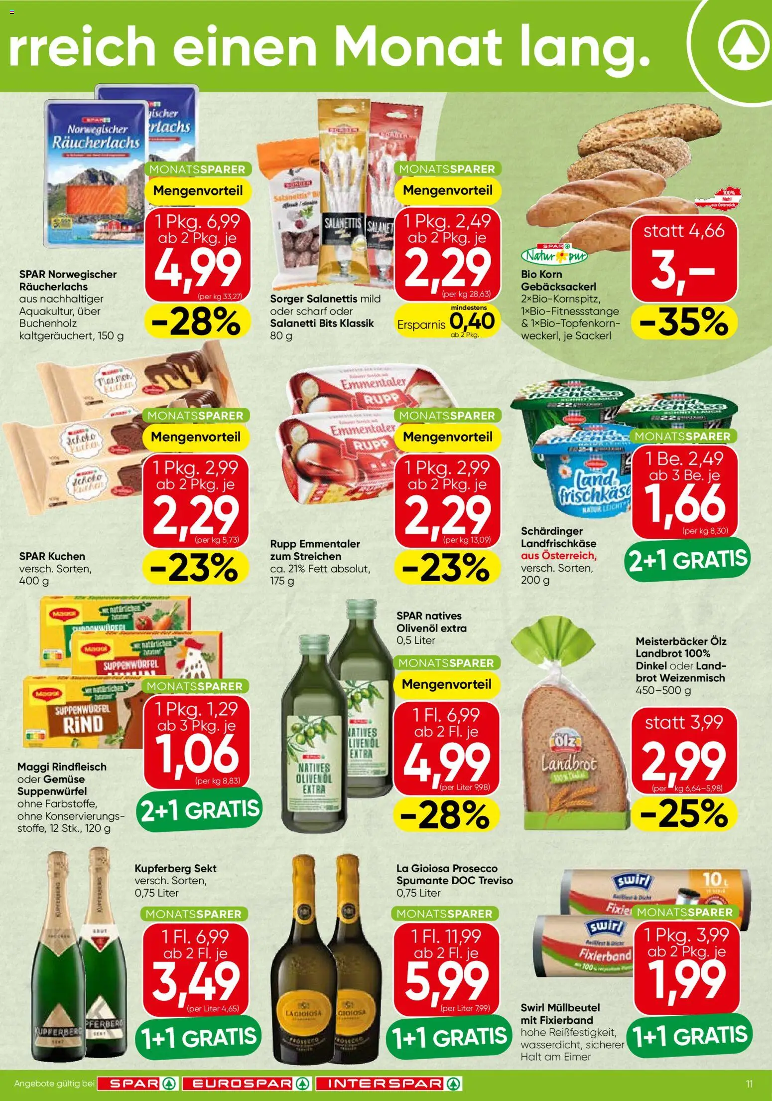 Spar Monatssparer - Burgenland gültig ab 13.11.2025 | Seite: 2 | Produkte: Gemüse, Brot, Rindfleisch