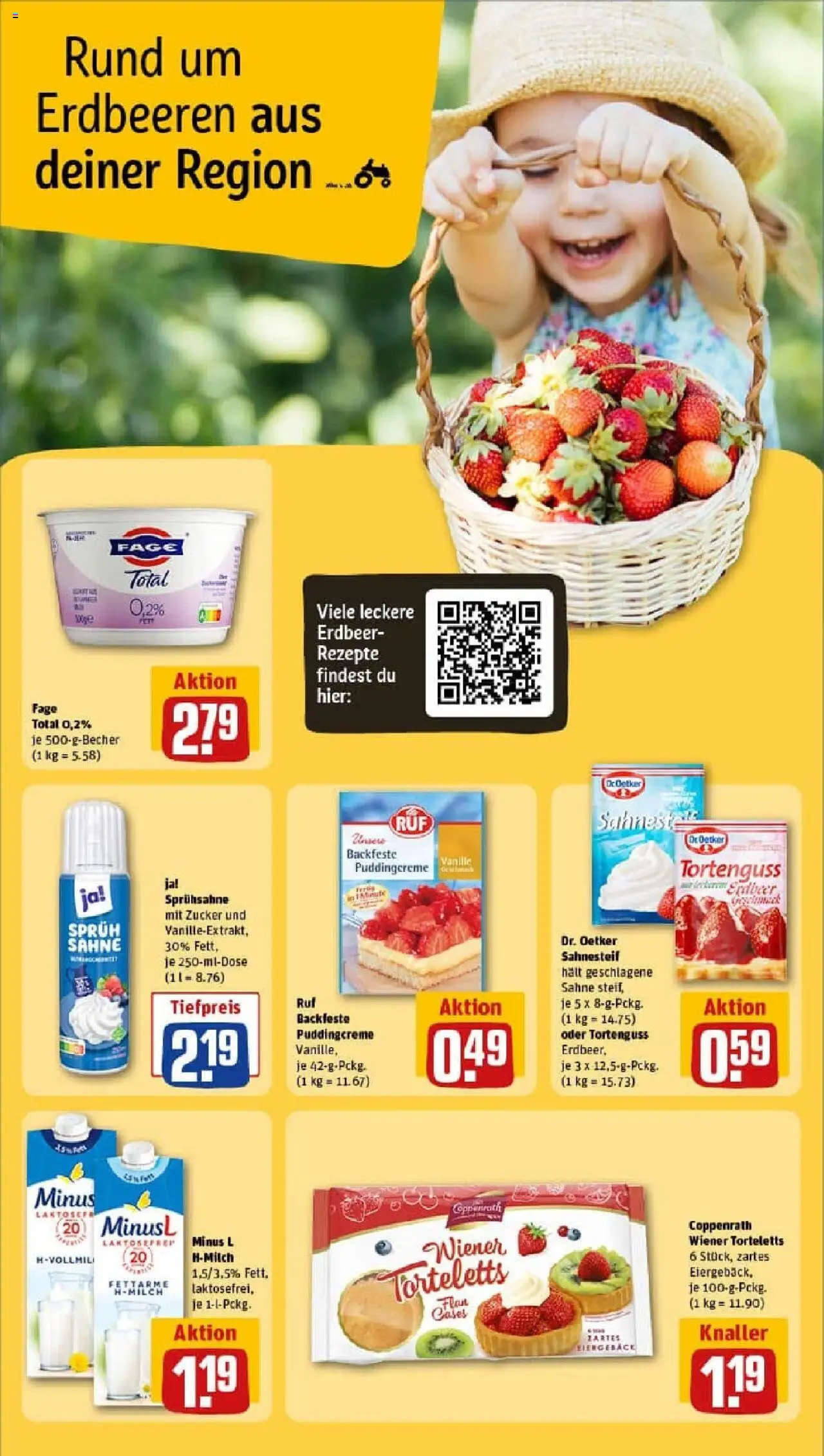 Rewe prospekt Mönchengladbach	 - gültig ab dem 22.06.2025 | Seite: 14 | Produkte: Pudding, Zucker, Erdbeeren, Sahne