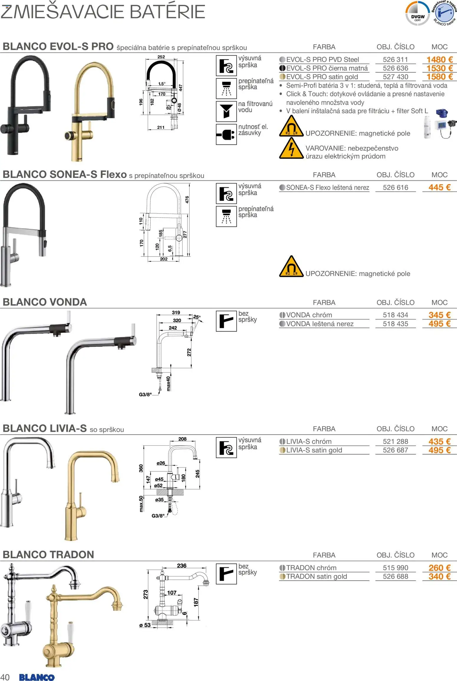 Nové Blanco akcie – leták je platný od 01.02.2026 | Strana: 40 | Produkty: Batéria, Voda