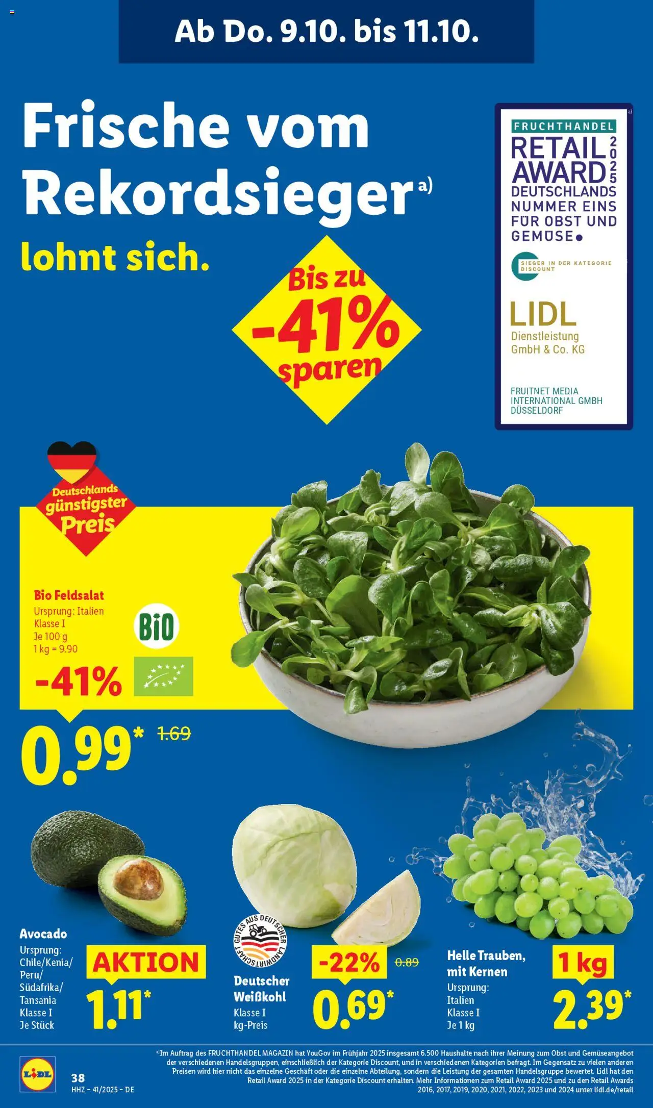 Lidl Prospekt Prenzlau – gültig ab 06.10.2025 | Seite: 56 | Produkte: Avocado, Gemüse, Obst