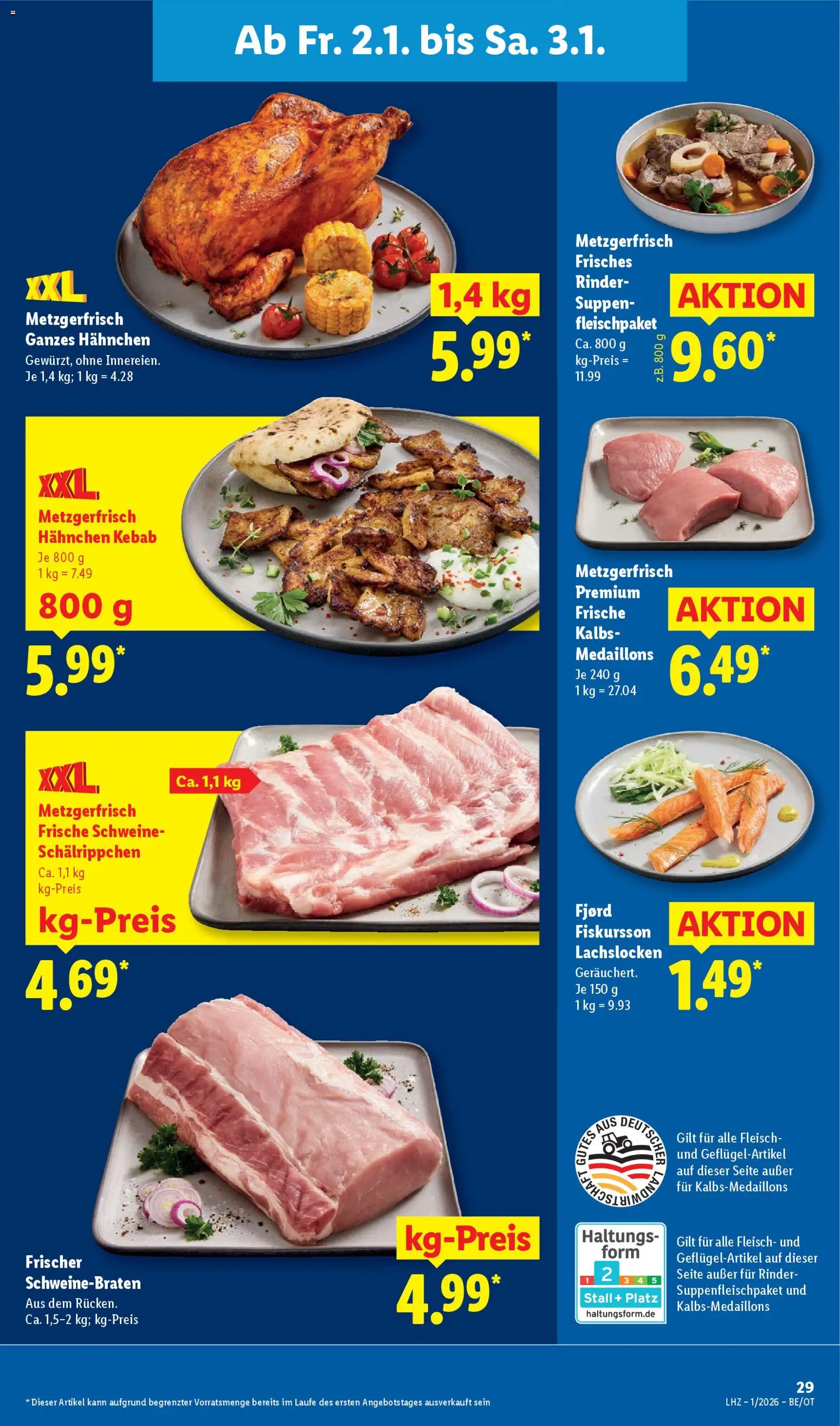 Lidl Prospekt Grimma – gültig ab 29.12.2025 | Seite: 49 | Produkte: Hahnchen, Fleisch
