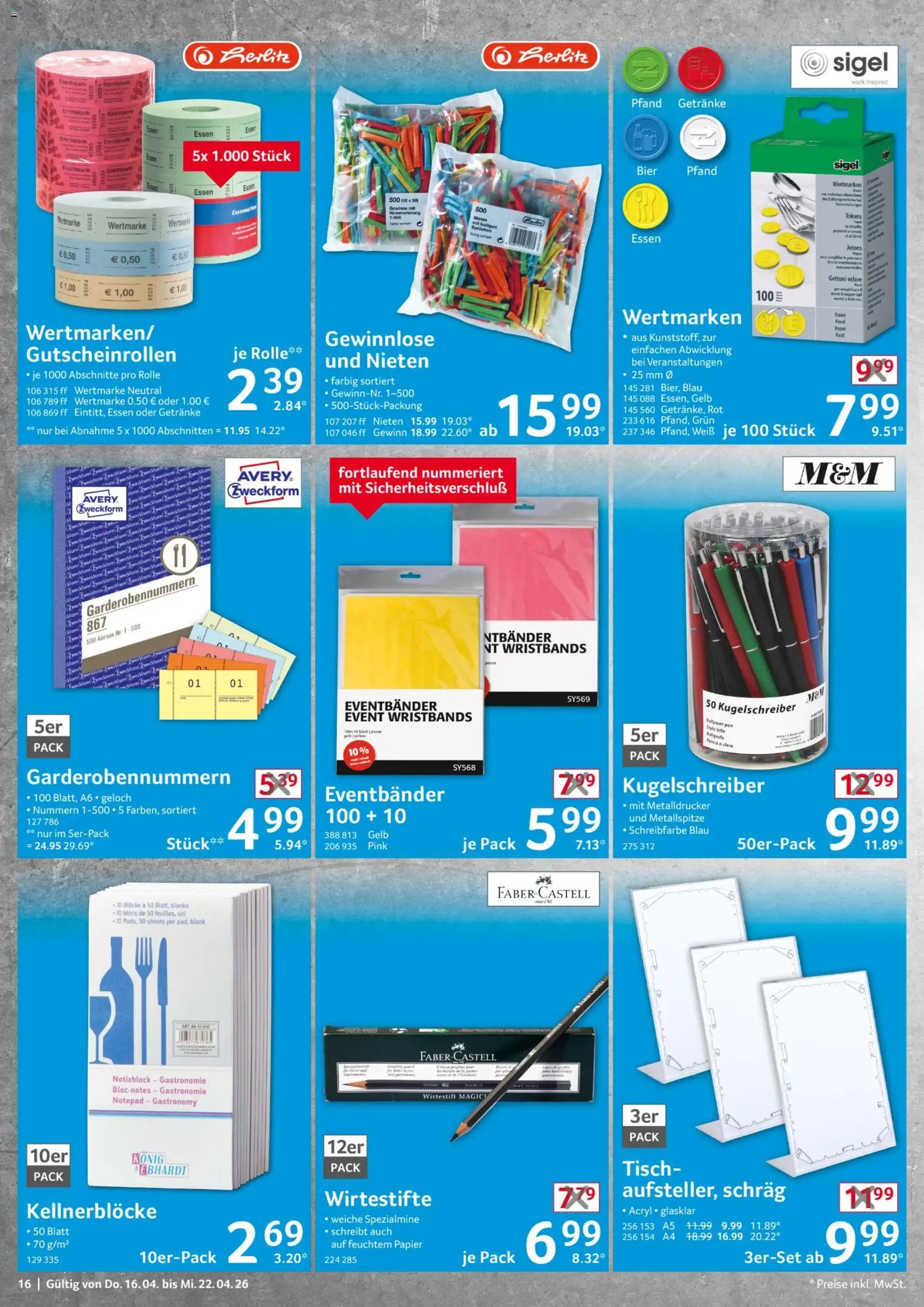 Selgros Non Food – gültig ab 16.04.2026 | Seite: 16 | Produkte: Bier, Tisch, Notepad