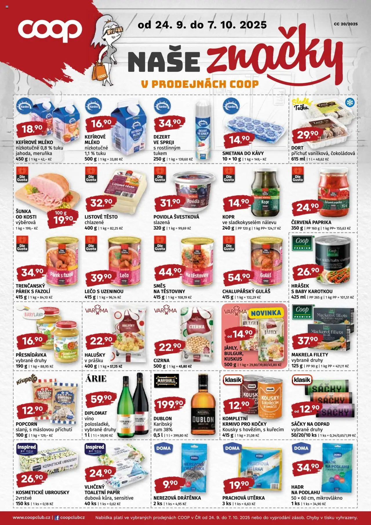 Coop leták - Středočeský region od 24.09.2025 | Strana: 4 | Produkty: Listové těsto, Smetana do kávy, Hrášek, Guláš