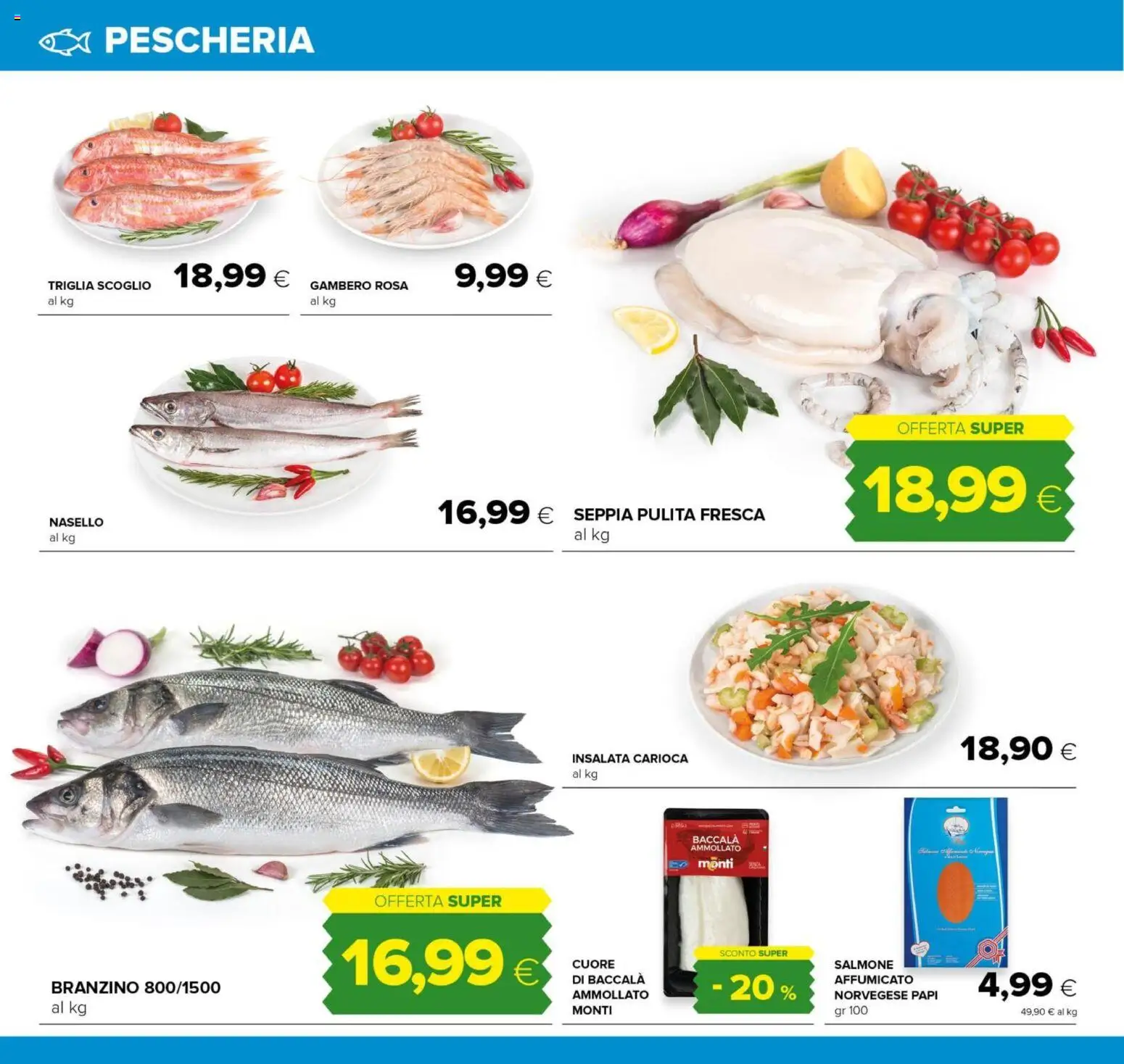 Volantino Oasi del 26.03.2026 | Pagina: 16 | Prodotti: Salmone, Insalata, Branzino, Nasello