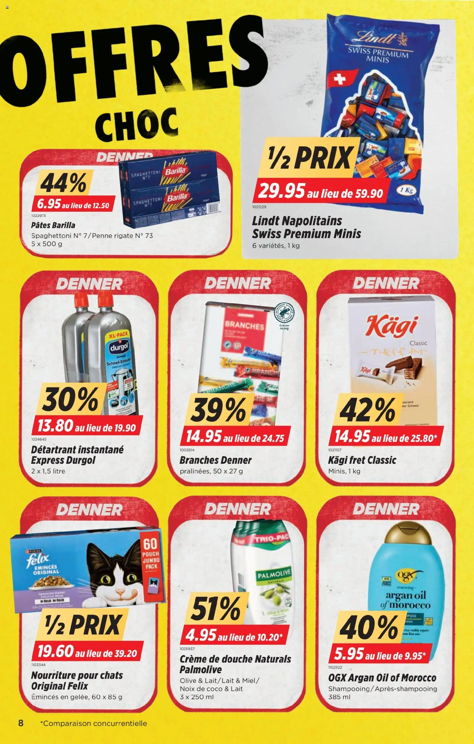 Denner Aktionen FR – gültig ab 25.11.2025 | Seite: 8 | Produkte: Barilla, Shampoo, Pasta, Creme