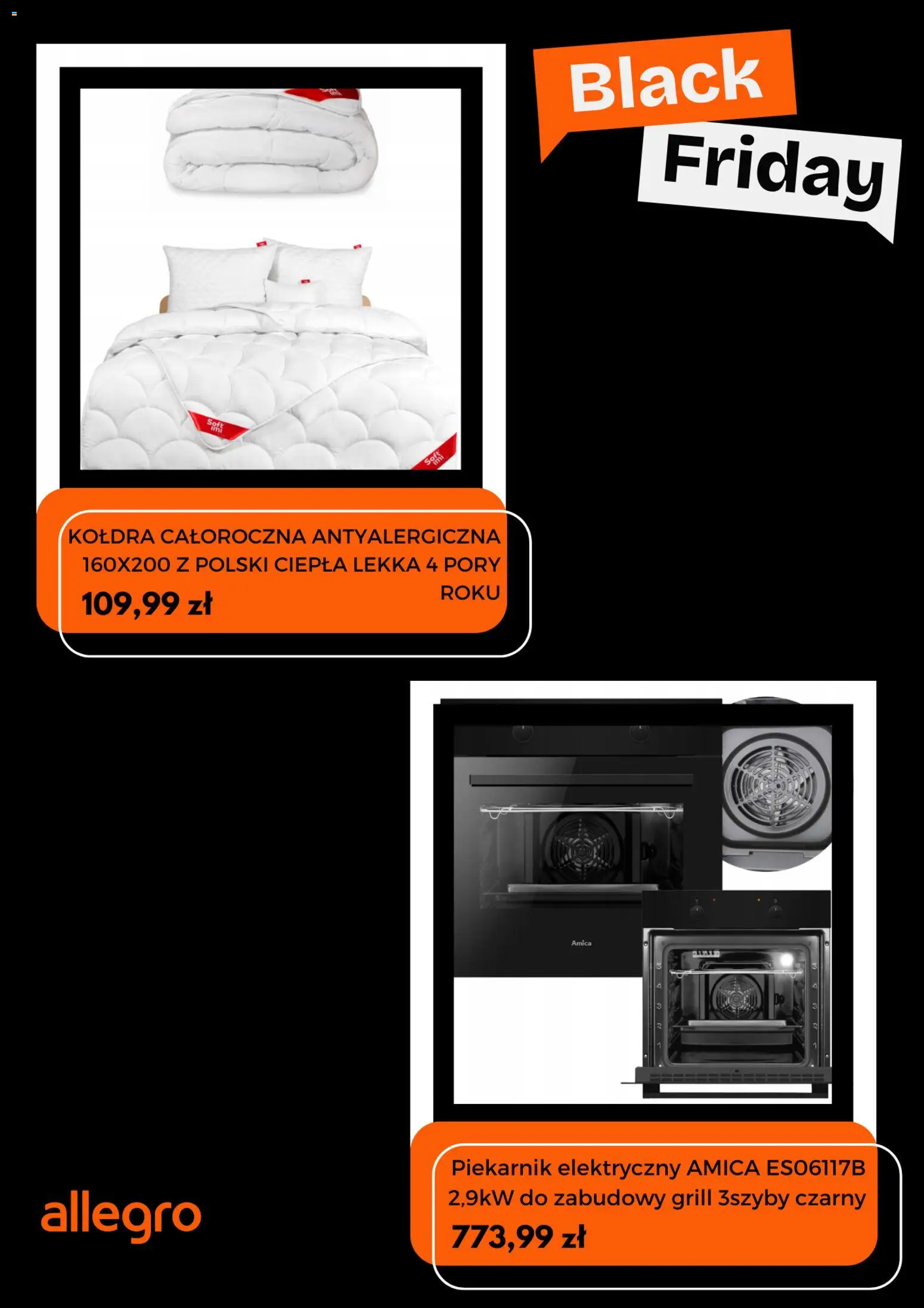 Allegro Black Friday od 28.11.2025 | Strona: 6 | Produkty: Piekarnik, Grill, Kołdra