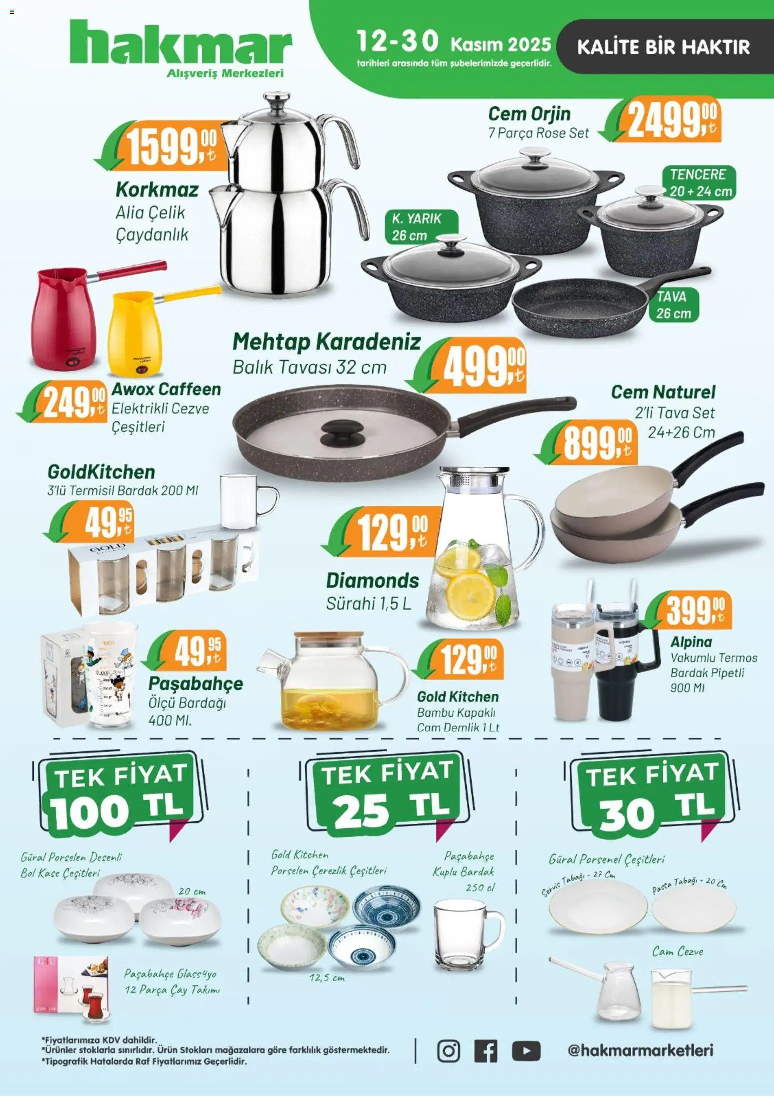 Hakmar Katalog - 12.11.2025 tarihinden itibaren geçerlidir | Sayfa: 1 | Ürünler: Raf, Kaşe, Çaydanlık, Çay