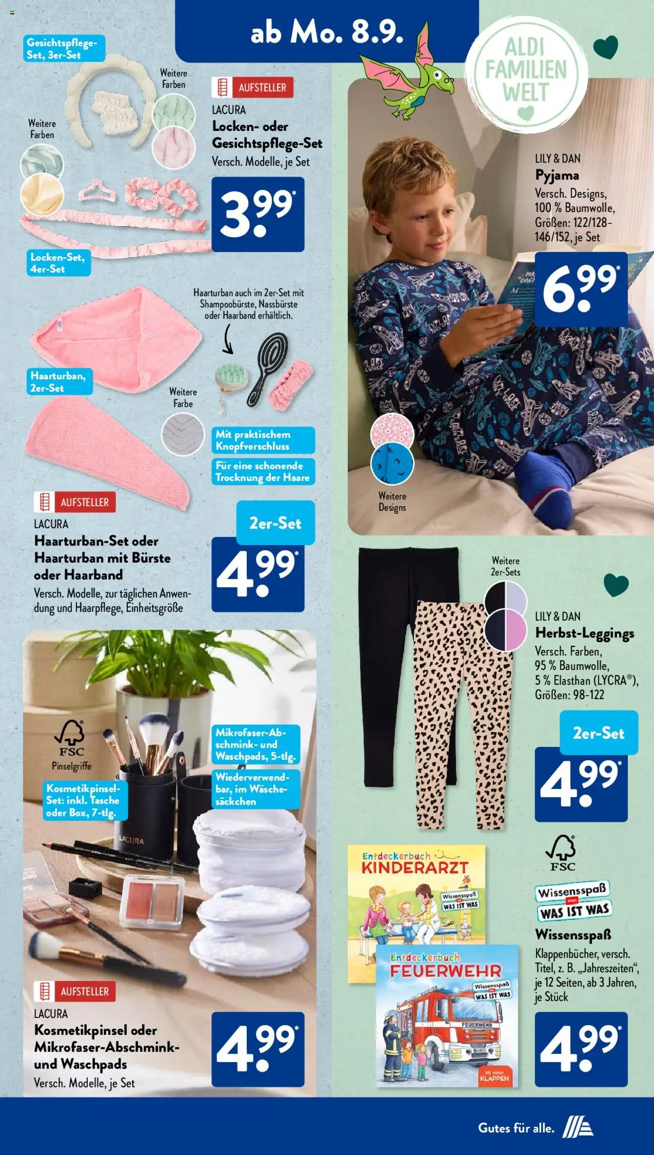 Aldi Süd Prospekt 	 - gültig ab dem 08.09.2025 | Seite: 5 | Produkte: Tasche, Bürste, Pyjama