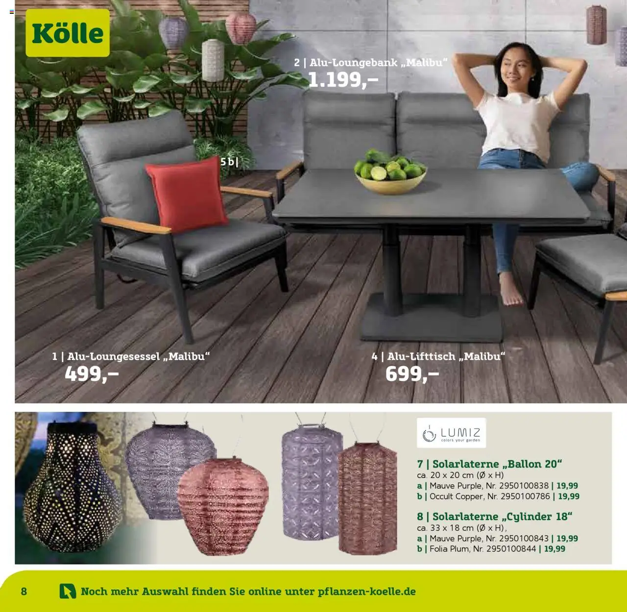 Pflanzen-Kölle Gartenmöbel Katalog 2025 – gültig ab 22.01.2025 | Seite: 8