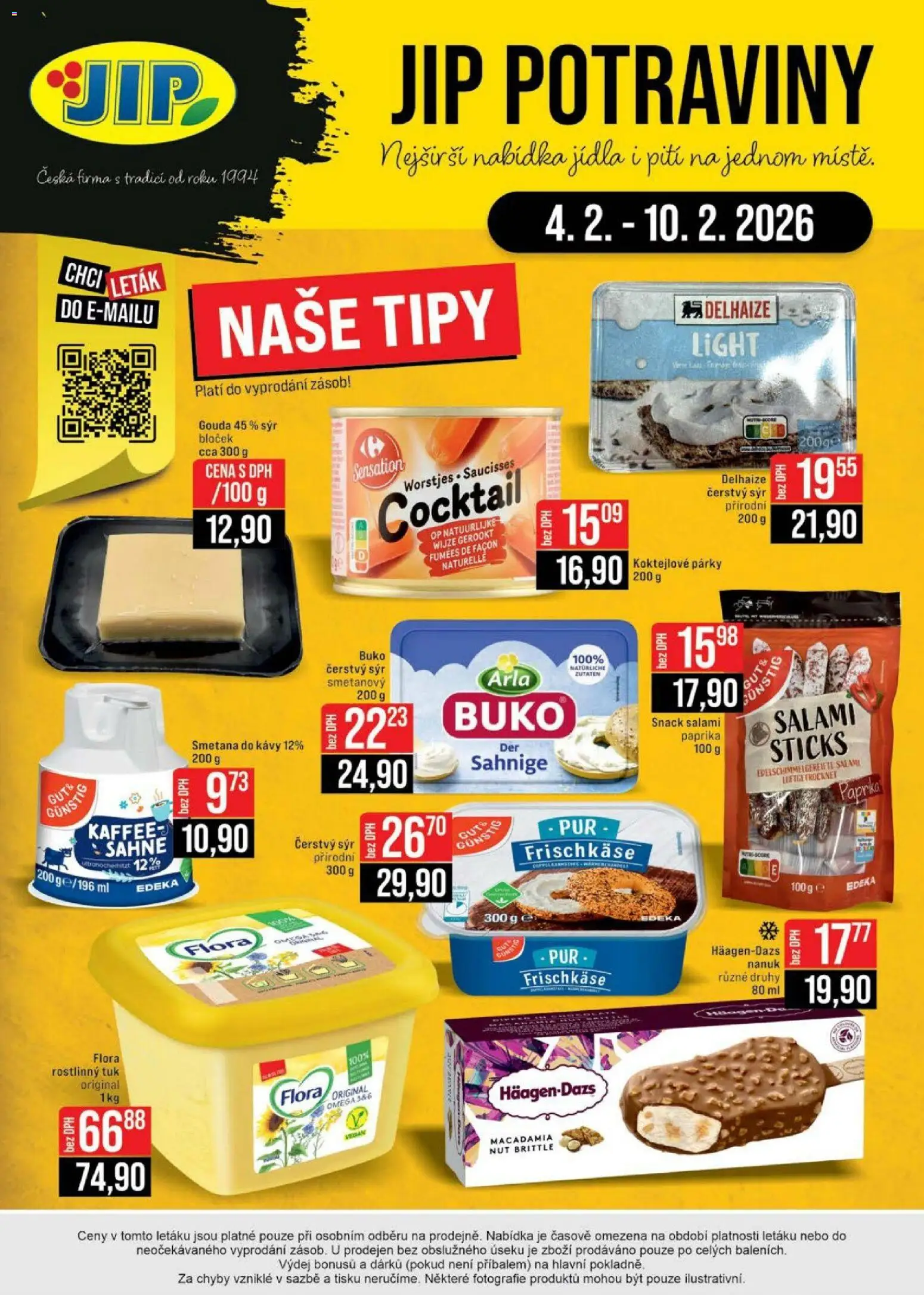 Jip leták - Cash & Carry od 04.02.2026 | Strana: 20 | Produkty: Vegan, Sýr, Smetana, Čerstvý sýr