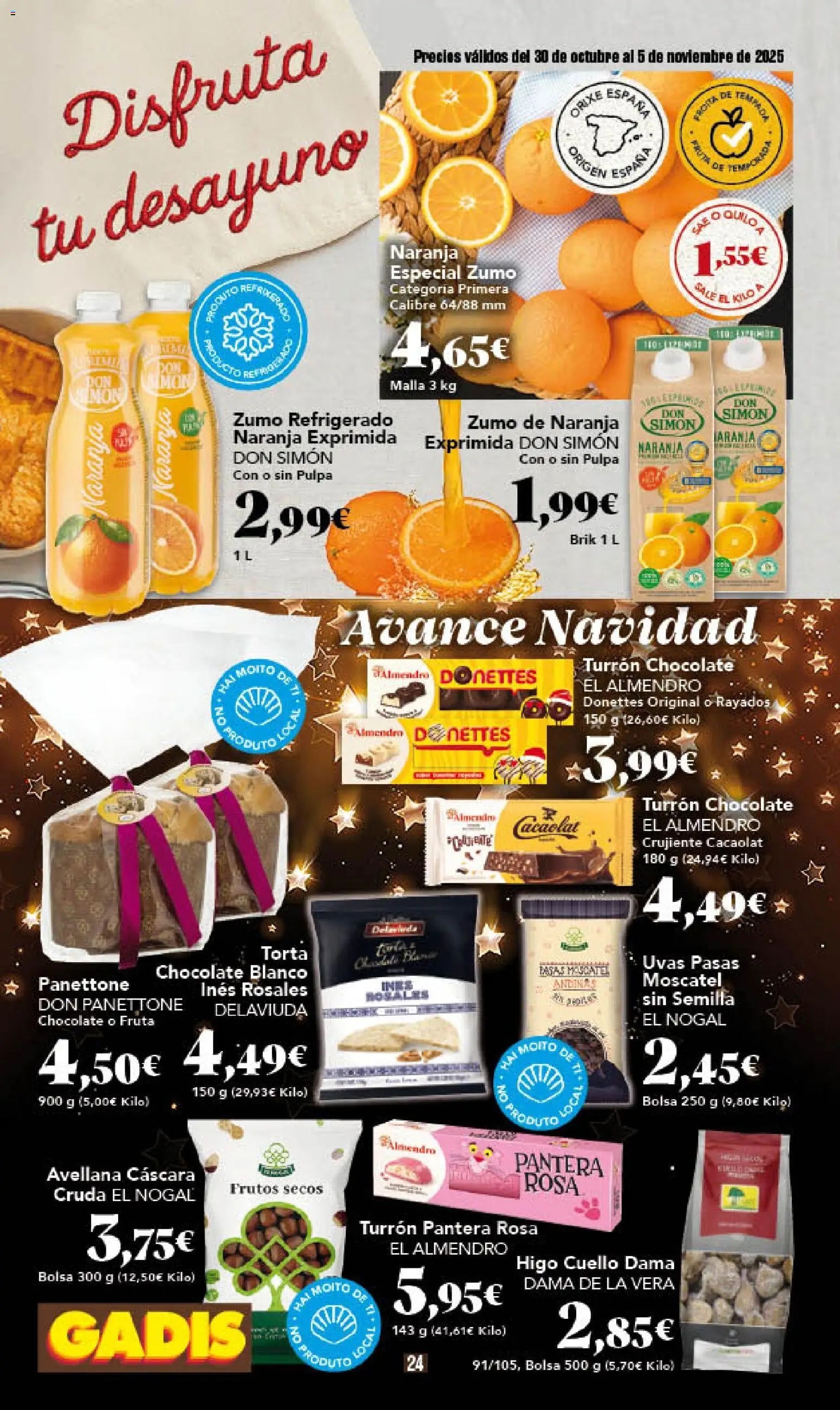 Gadis - folleto │ válido desde el 30.10.2025 | Página: 24 | Productos: Chocolate, Ροζ πιπέρι, Frutos secos, Κορνίζα
