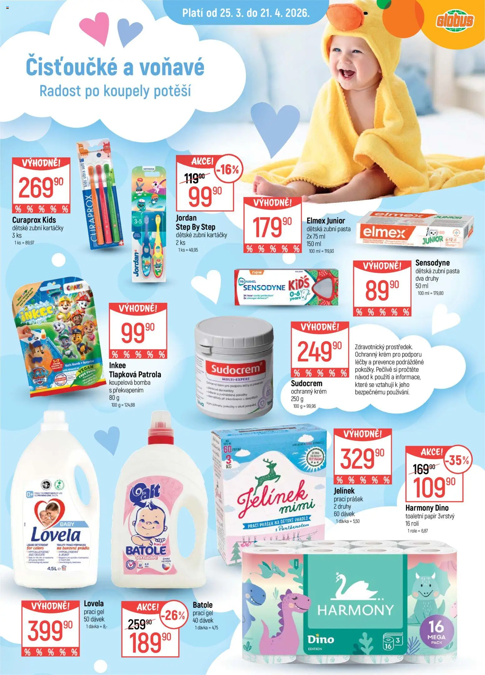 Globus leták - Olomouc od 25.03.2026 | Strana: 4 | Produkty: Elmex Junior, Zubní pasta, Prací Prášek, Jelínek